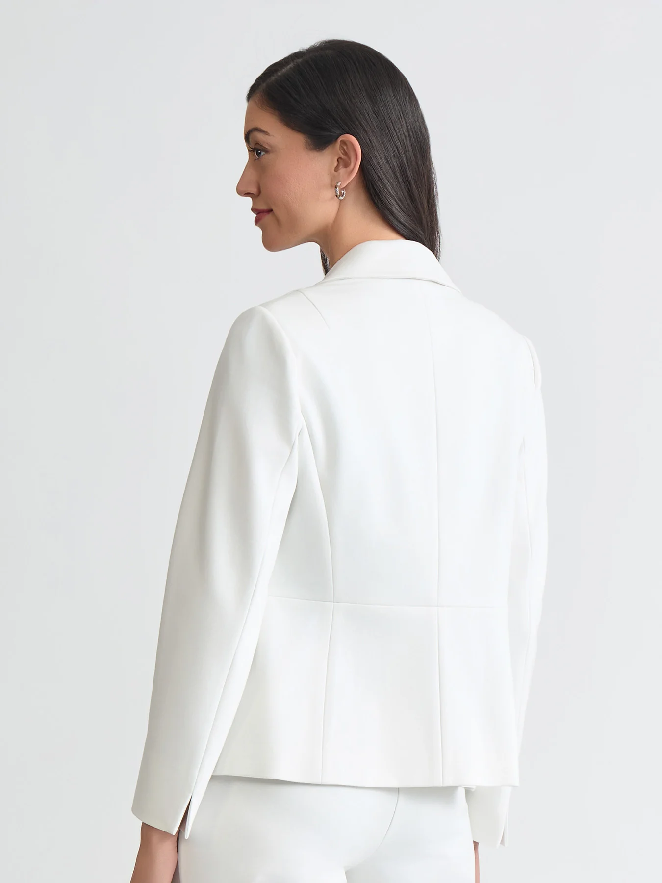 Plus One Button Blazer, Compression Suiting - Image 3