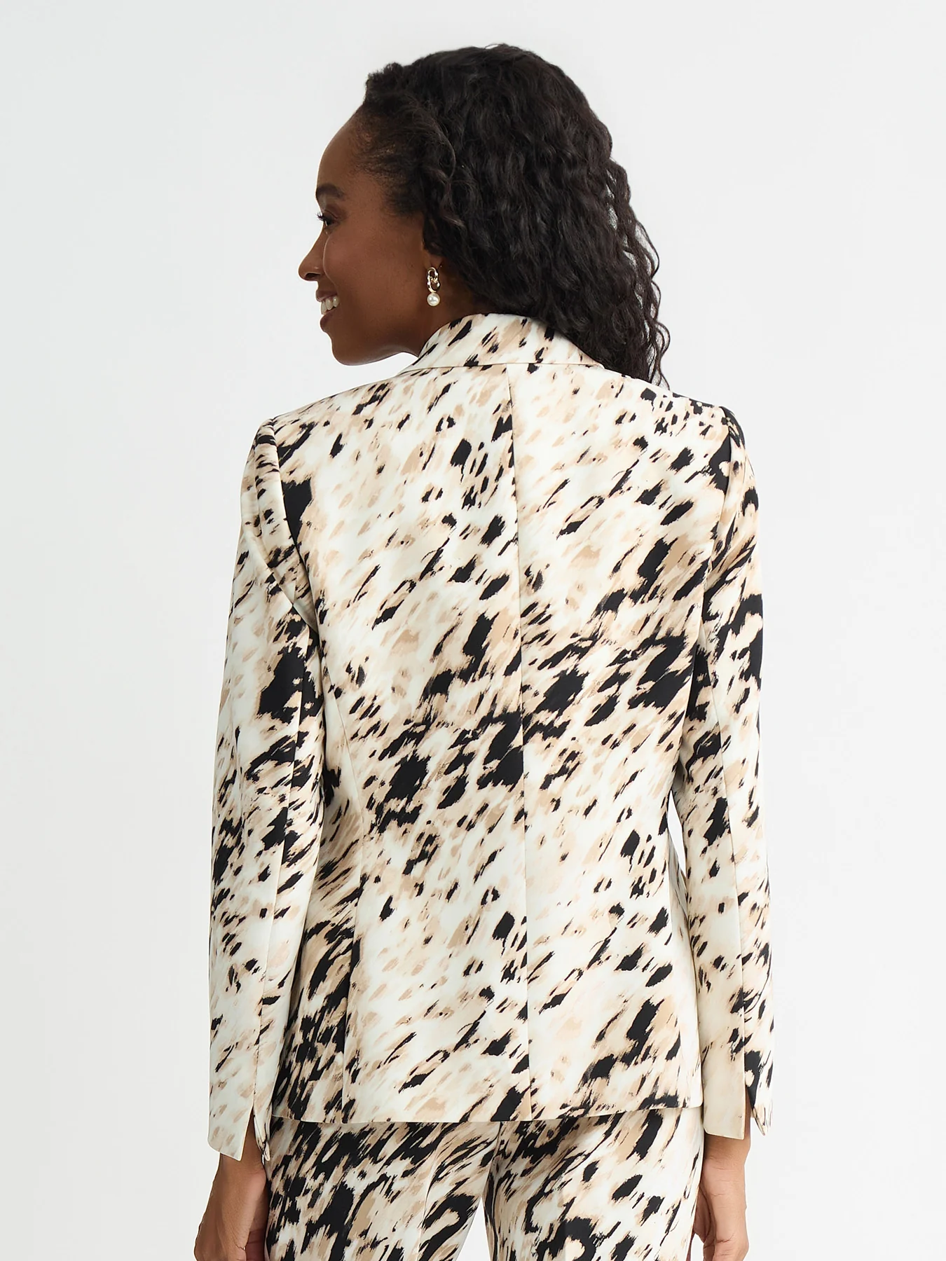 Plus One Button Blazer, Scuba - Image 3