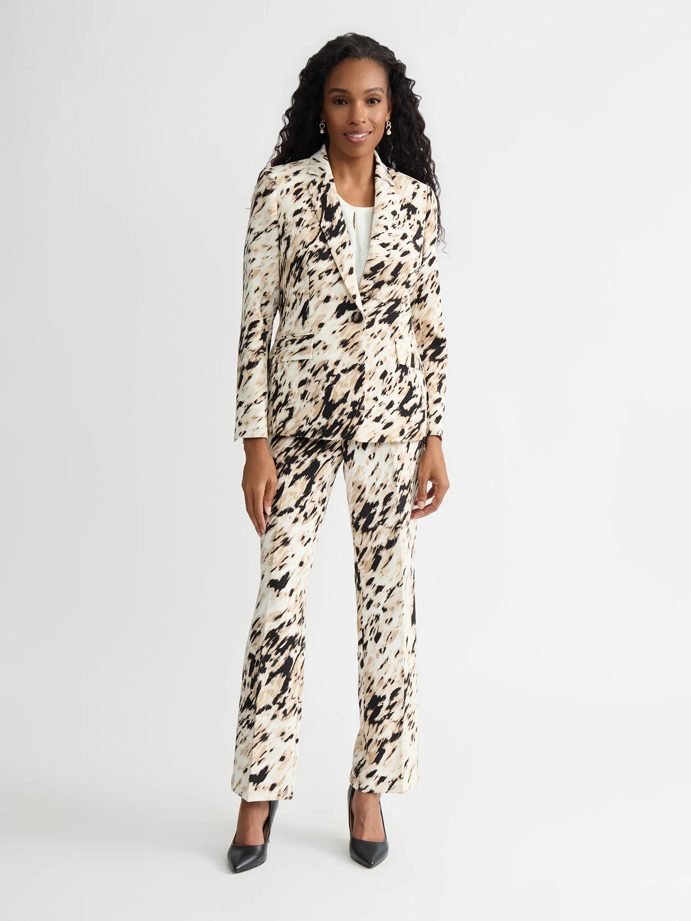 Plus One Button Blazer, Scuba - Image 5