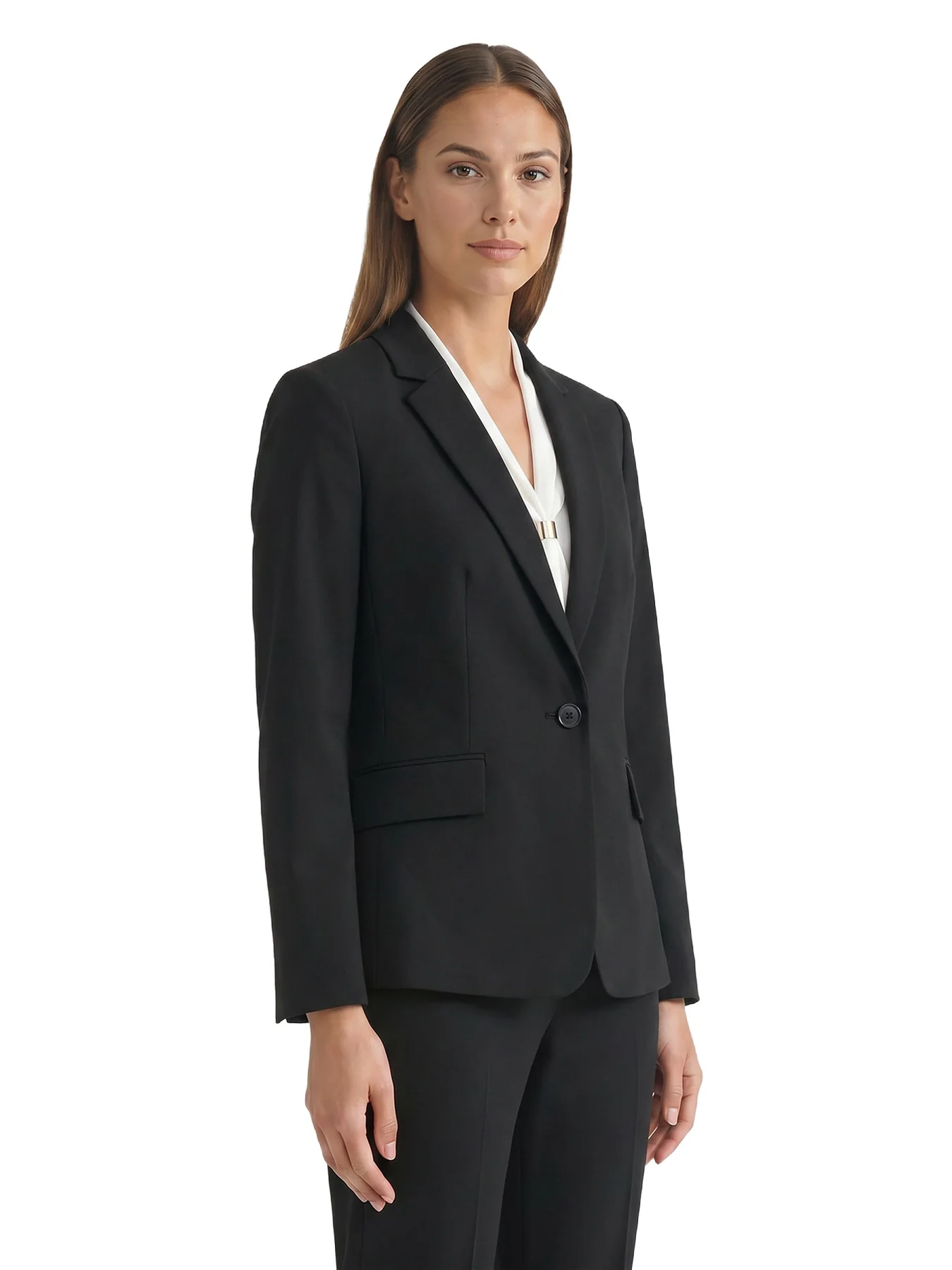 Petite One Button Jacket, Washable Bi-Stretch - Image 3