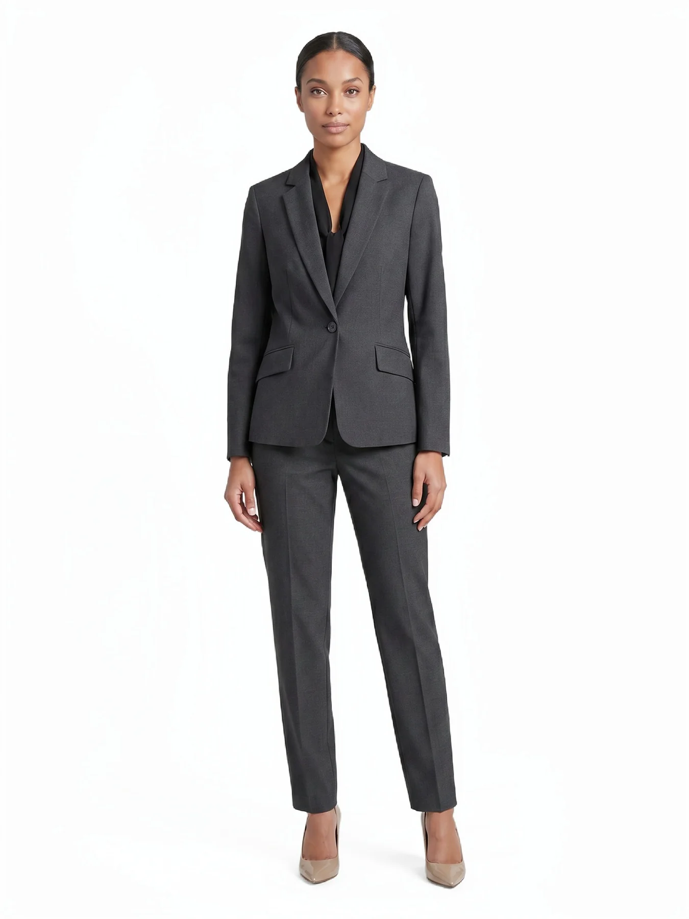 Petite One Button Jacket, Washable Bi-Stretch - Image 5