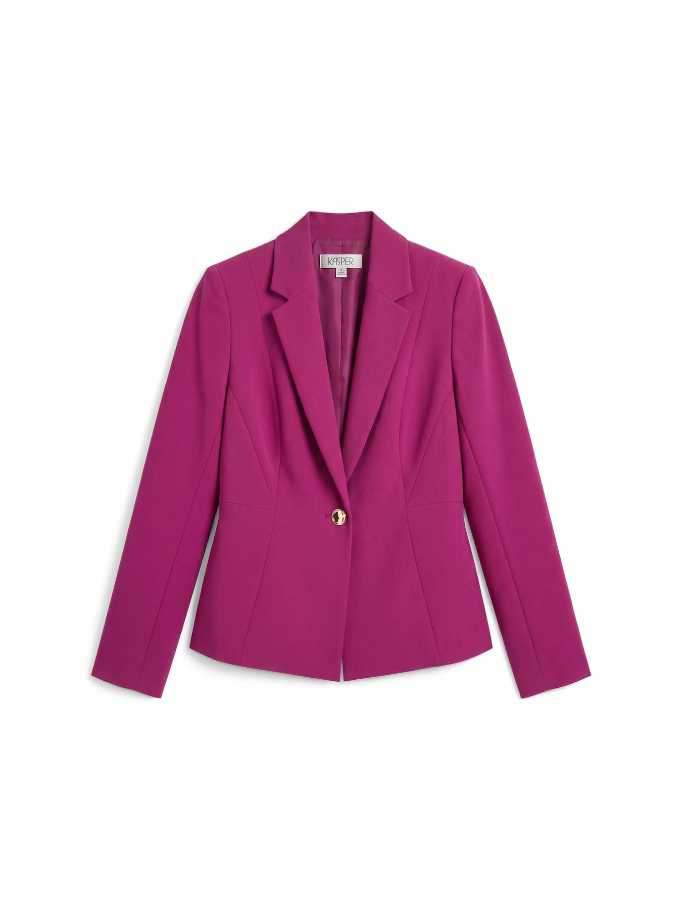 Petite One Button Princess Seam Blazer, Stretch Crepe - Image 6