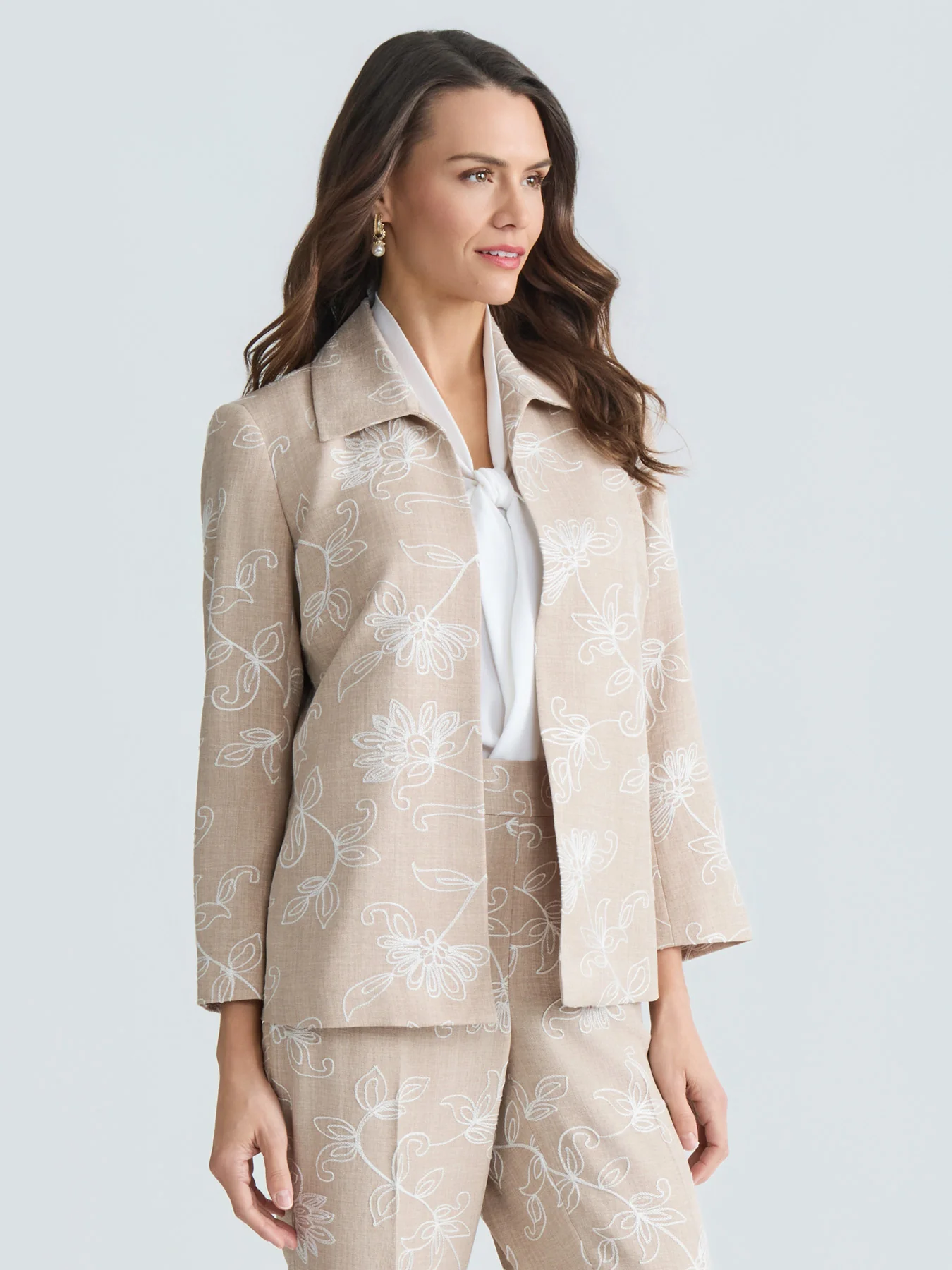 Open Front Embroidered Jacket - Image 3