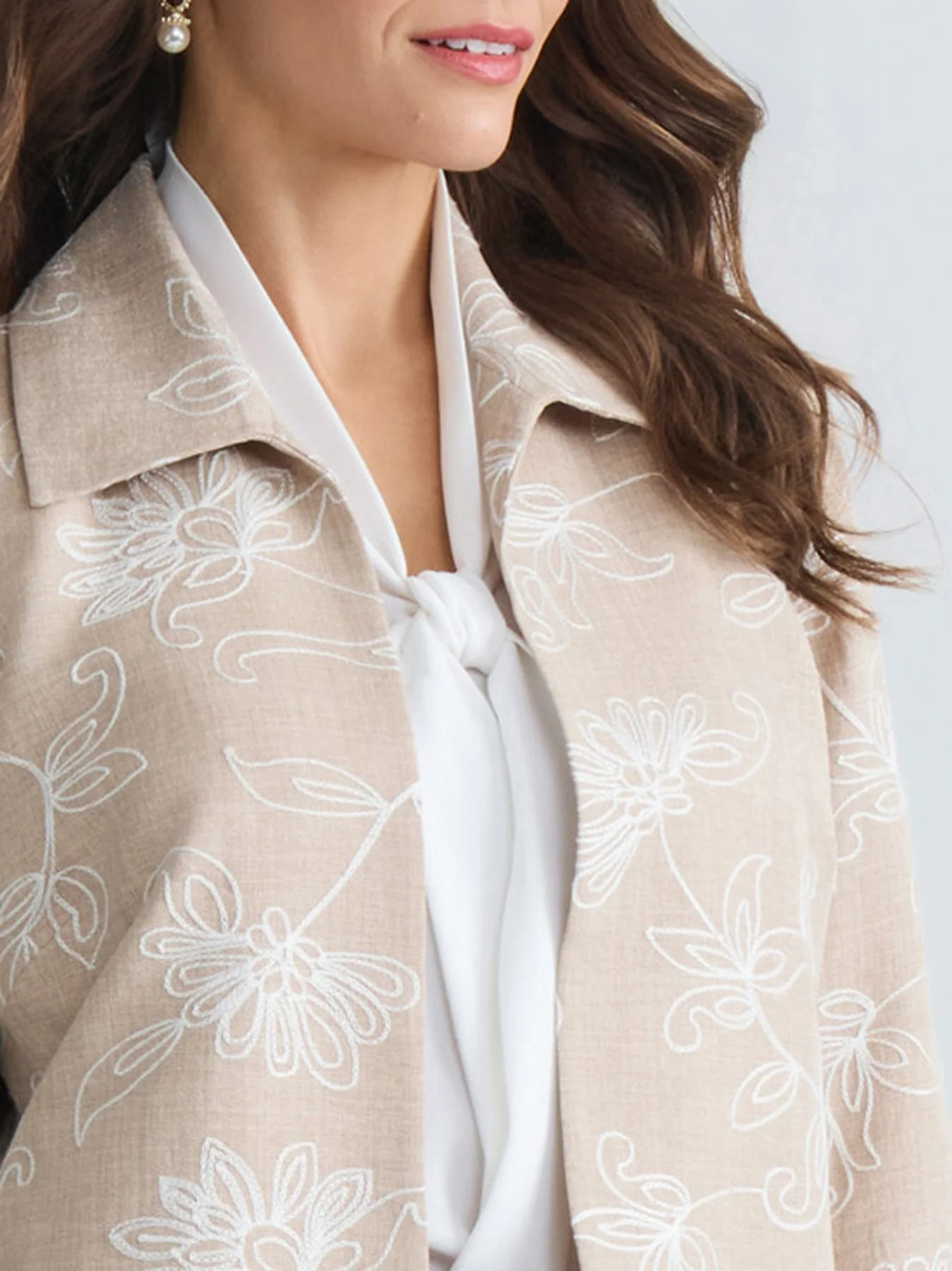 Open Front Embroidered Jacket - Image 5