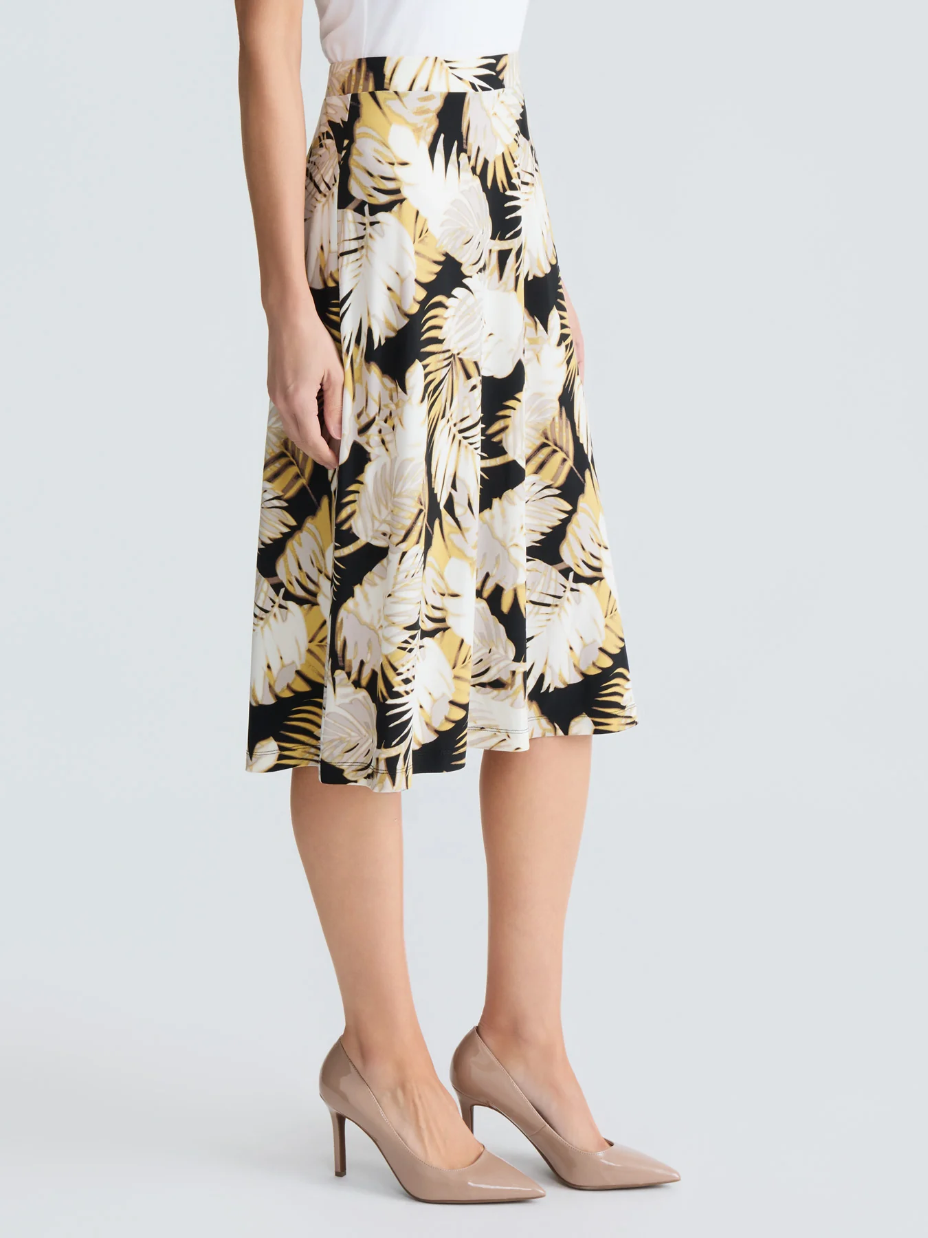 Palm Print Knit Skirt - Image 3