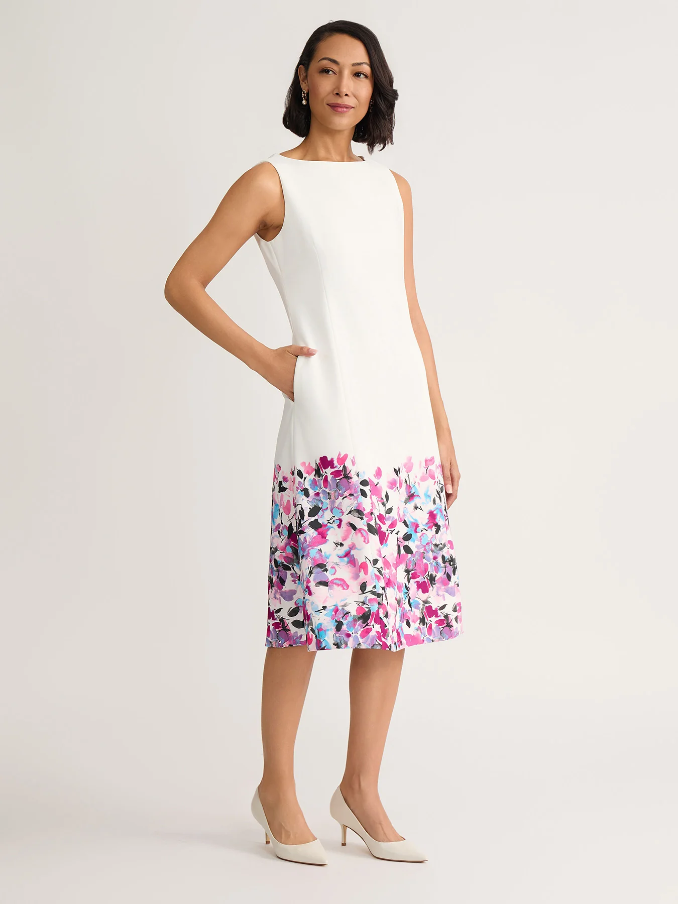 Paneled Princess Seam Dress, Scuba Crepe - Image 3