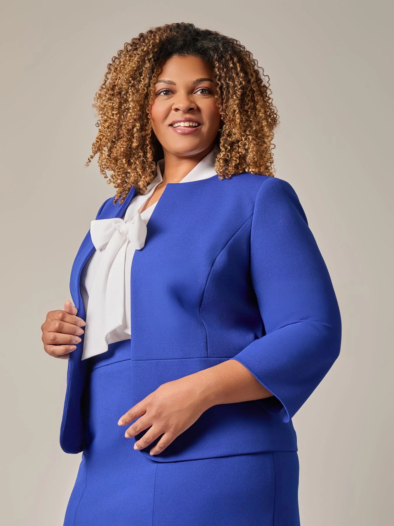 Peplum Jacket, Royal Signature - Image 3