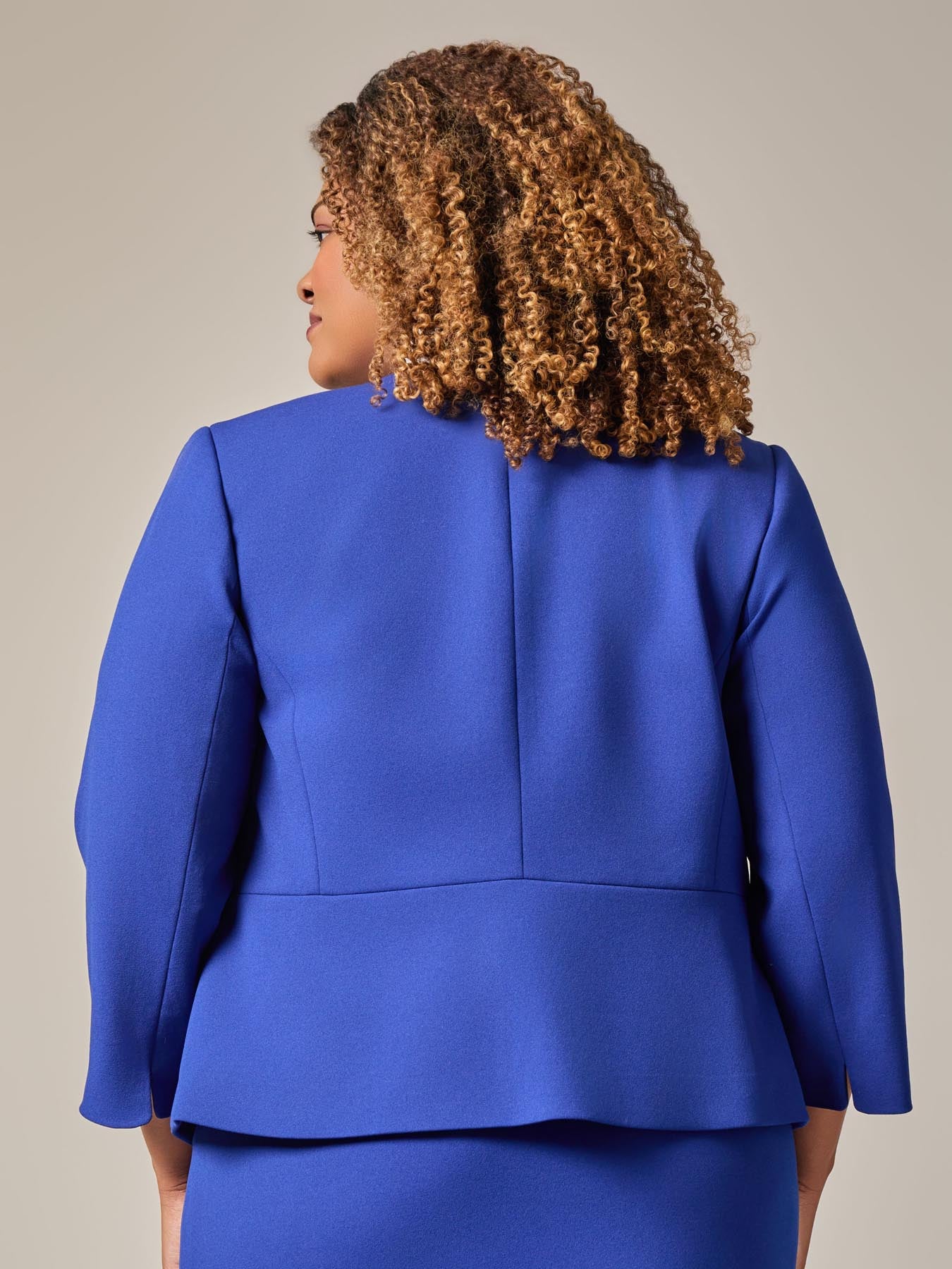 Peplum Jacket, Royal Signature - Image 4
