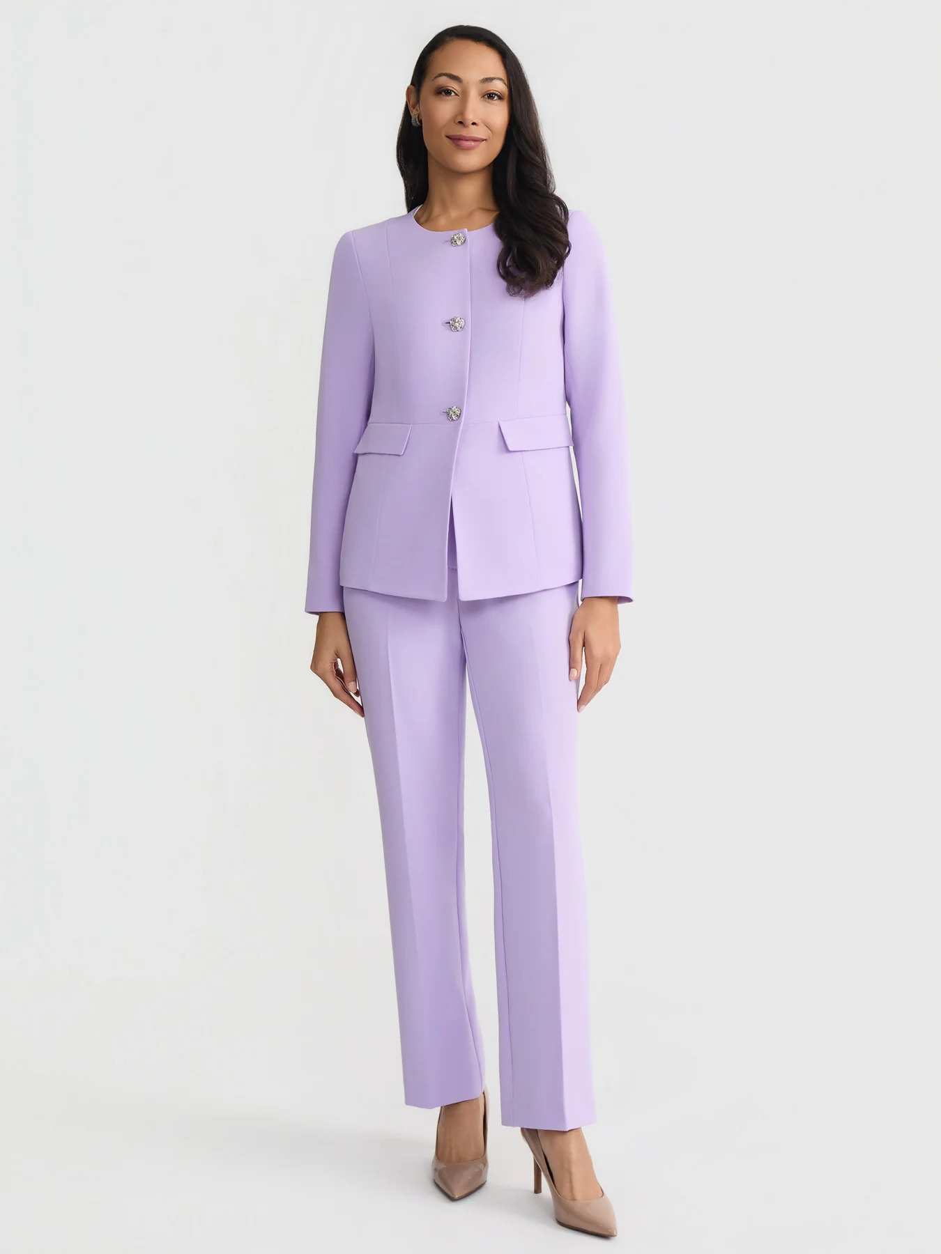 Peplum Jacket, Stretch Crepe - Image 5