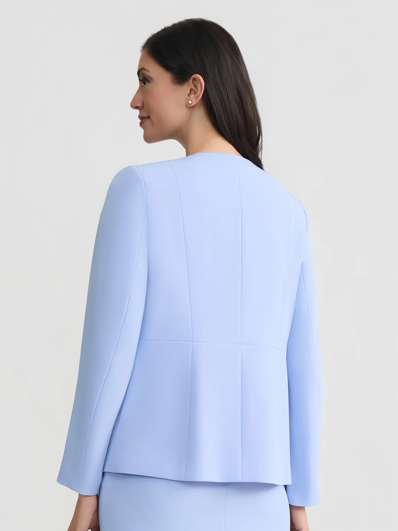 Peplum Jacket, Stretch Crepe - Image 3