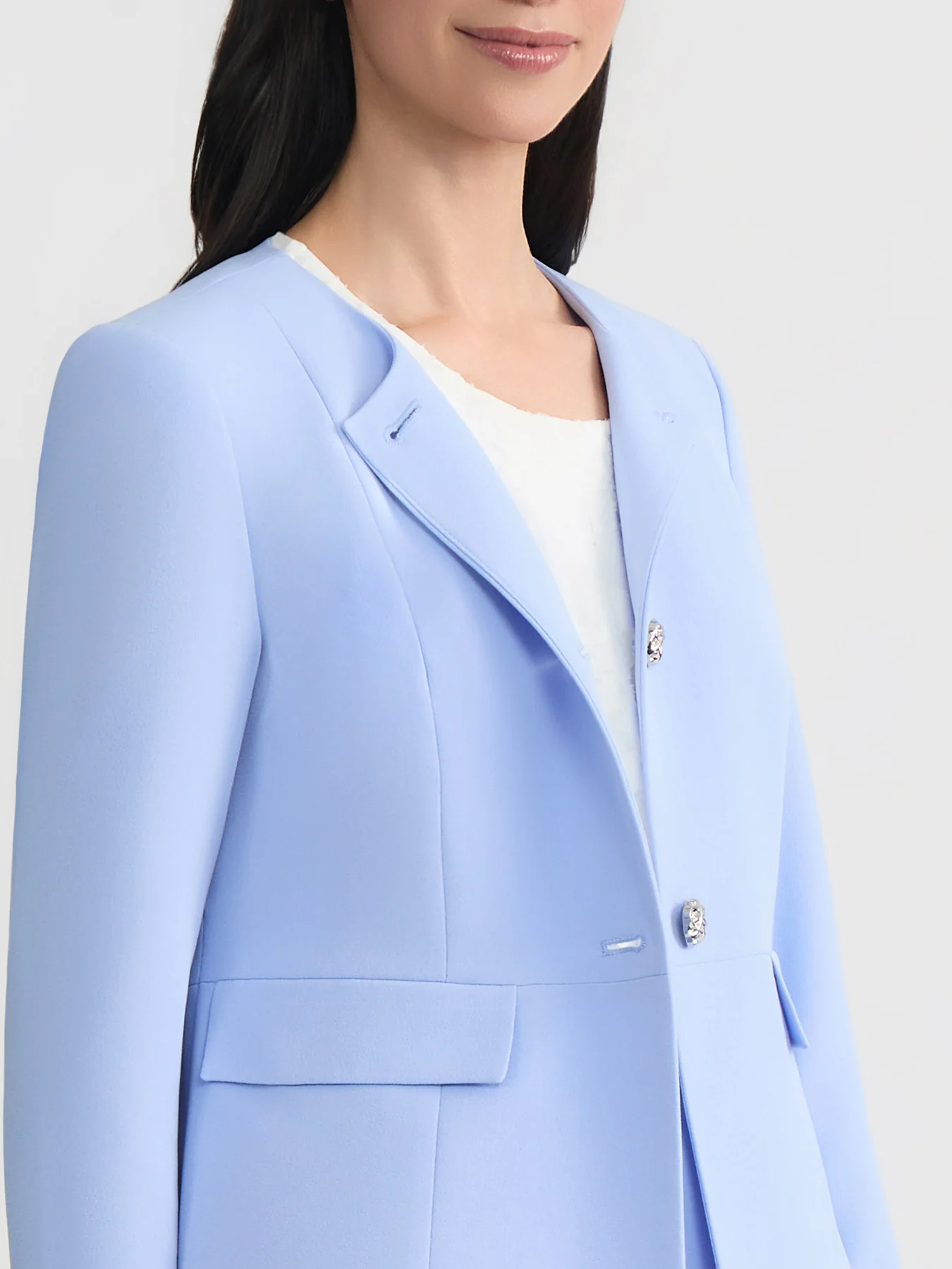 Peplum Jacket, Stretch Crepe - Image 4