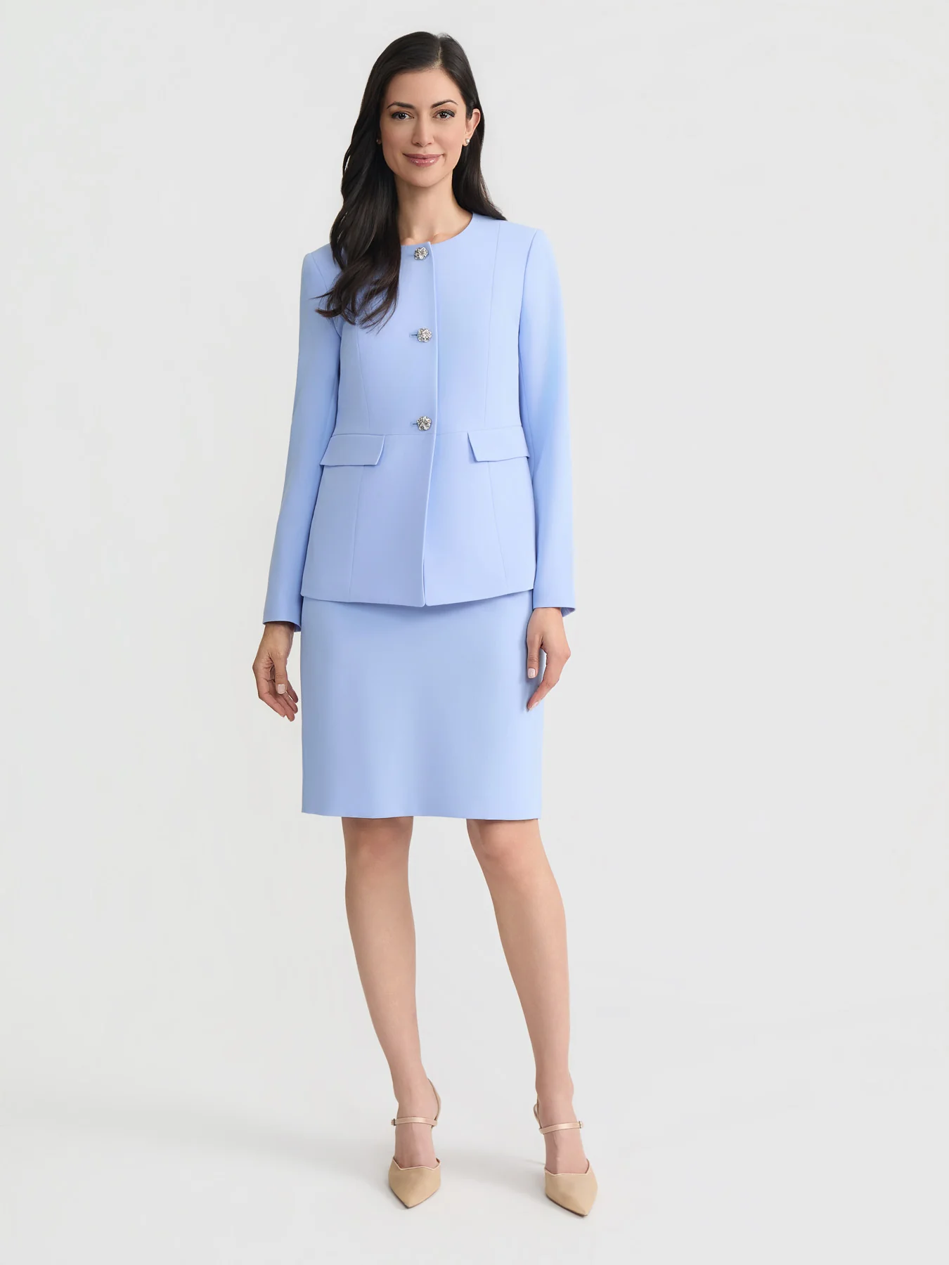 Peplum Jacket, Stretch Crepe - Image 5