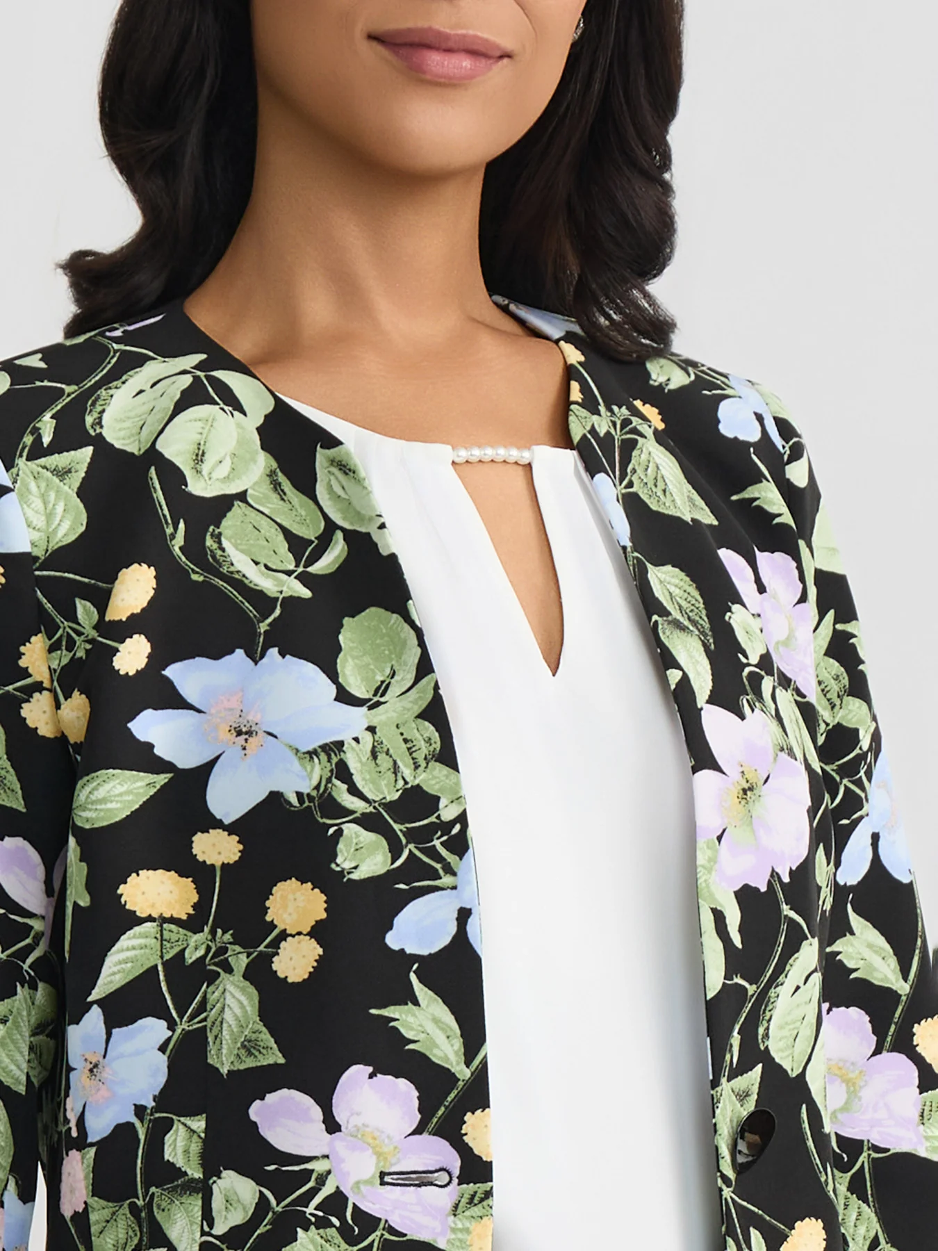 Petite Split Sleeve Jacket, Printed Scuba - Image 4