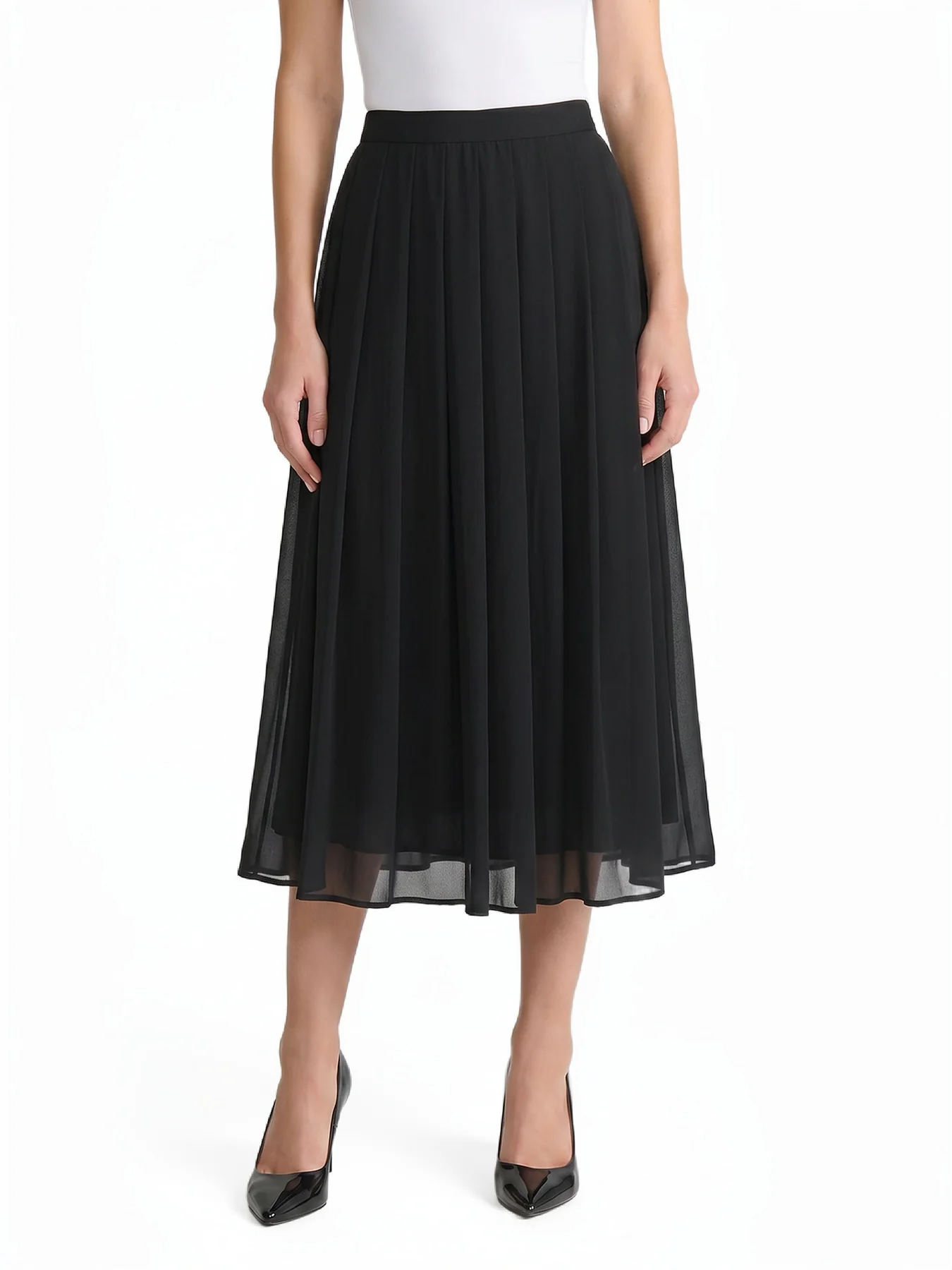 Pleated Midi Skirt