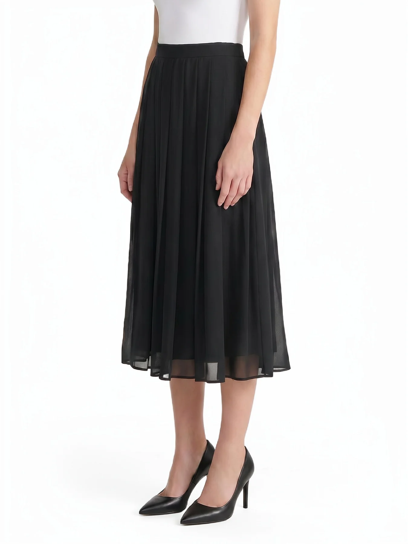 Pleated Midi Skirt - Image 3