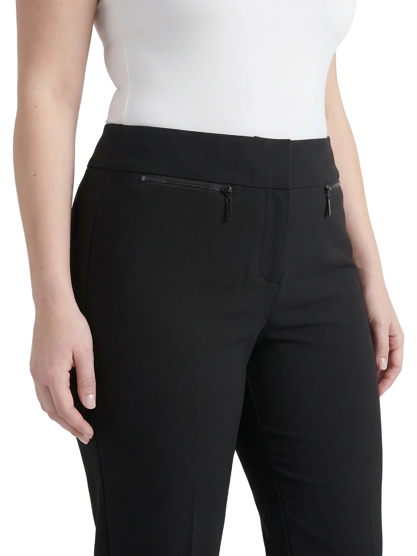 Plus Ava Slim Leg Pants, Stretch Crepe - Image 4