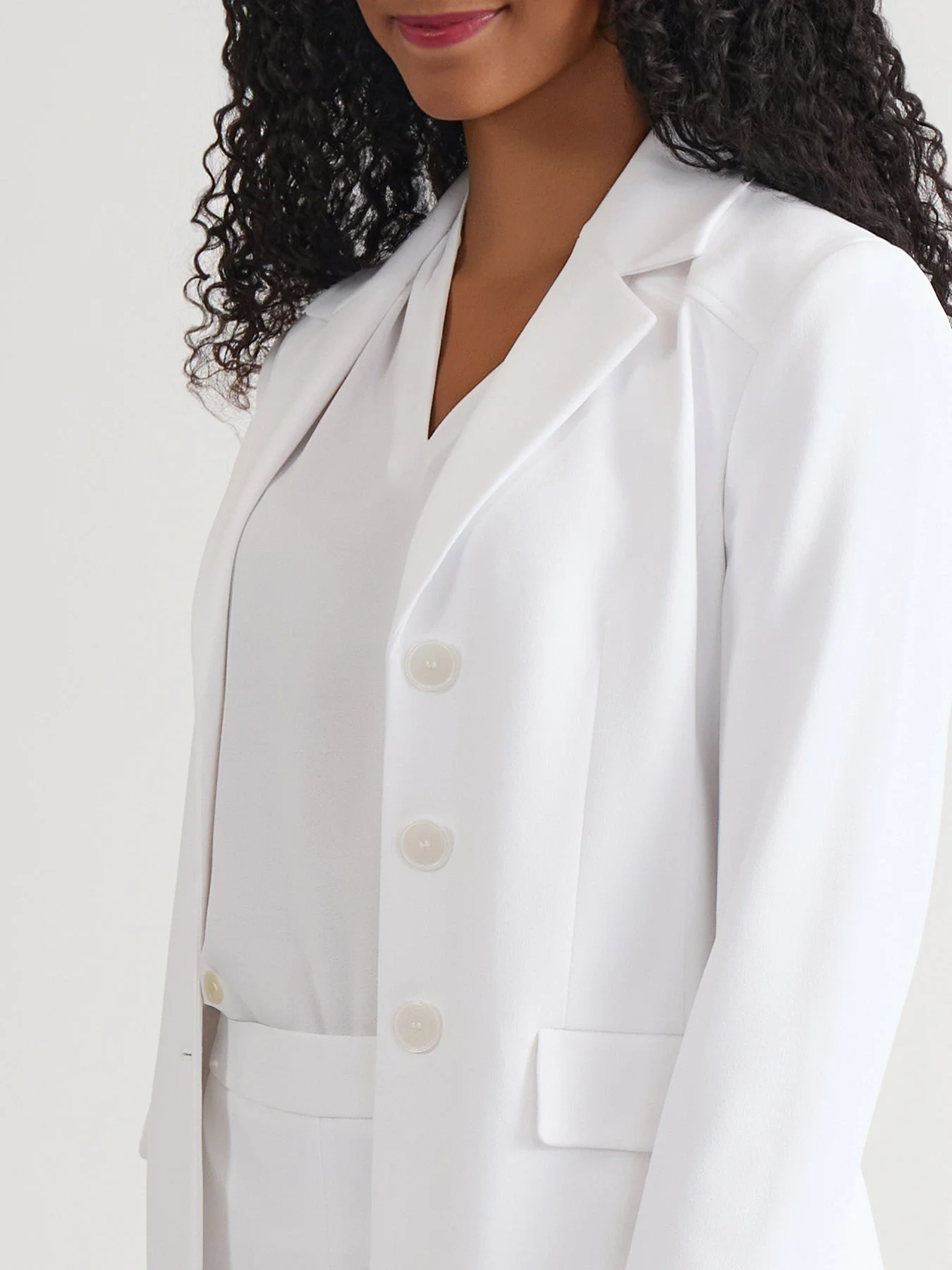 Plus Belted Trench Coat, White - Image 3
