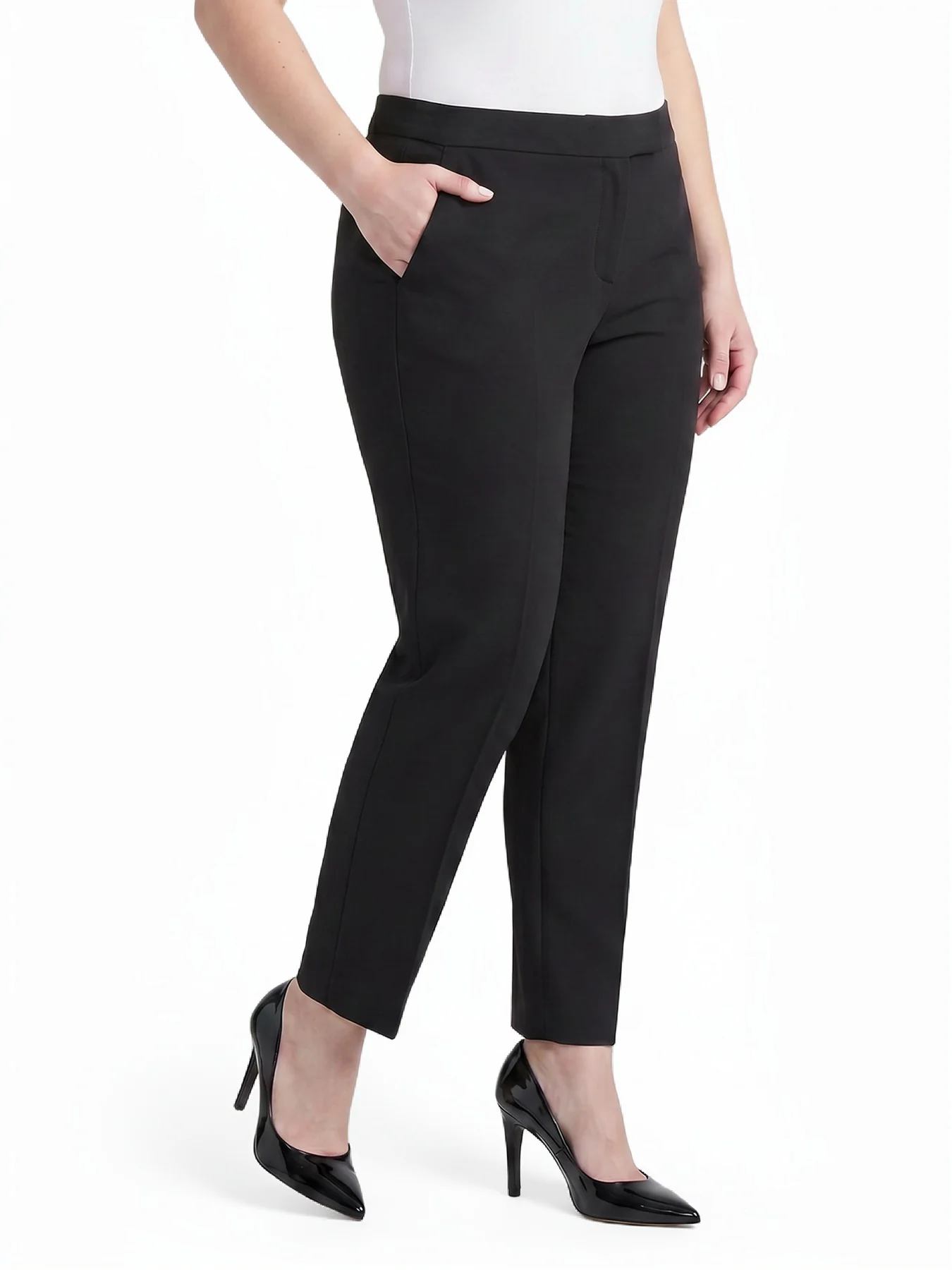 Plus Claire Straight Leg Pants, Washable Bi-Stretch - Image 3