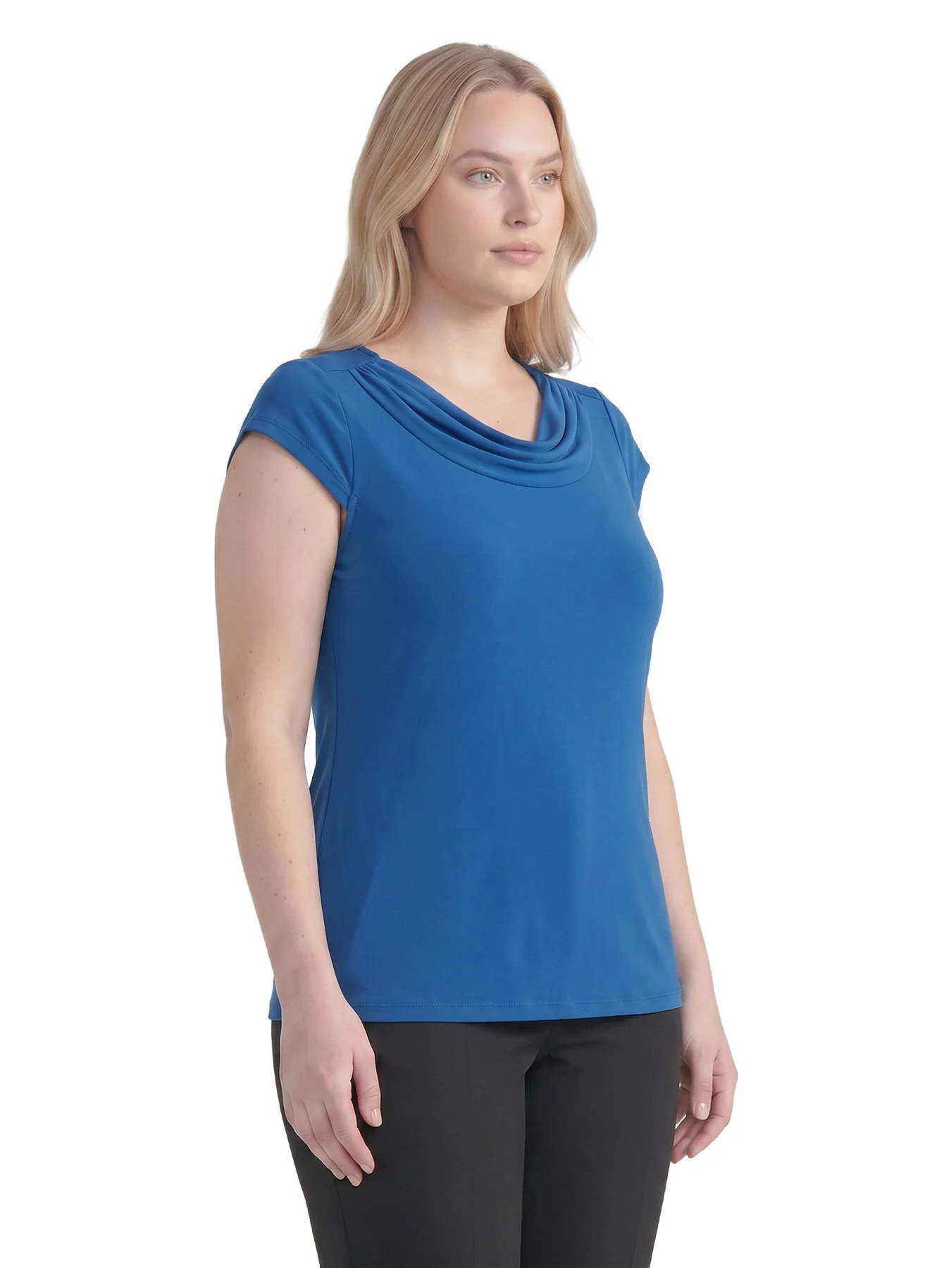 Plus Cowl Neck Top, Everyday Knit - Image 3