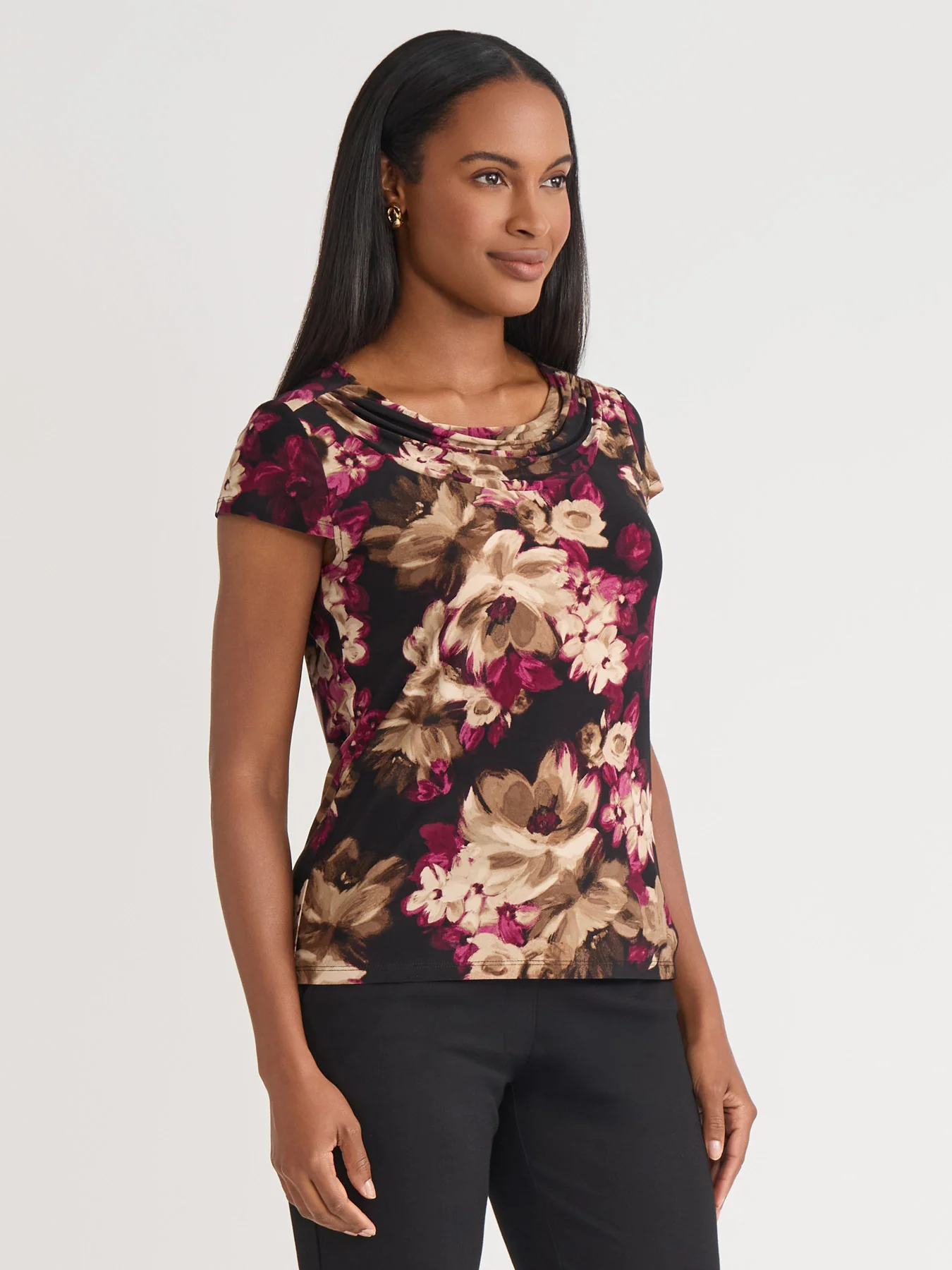 Plus Cowl Neck Top, Everyday Knit - Image 2