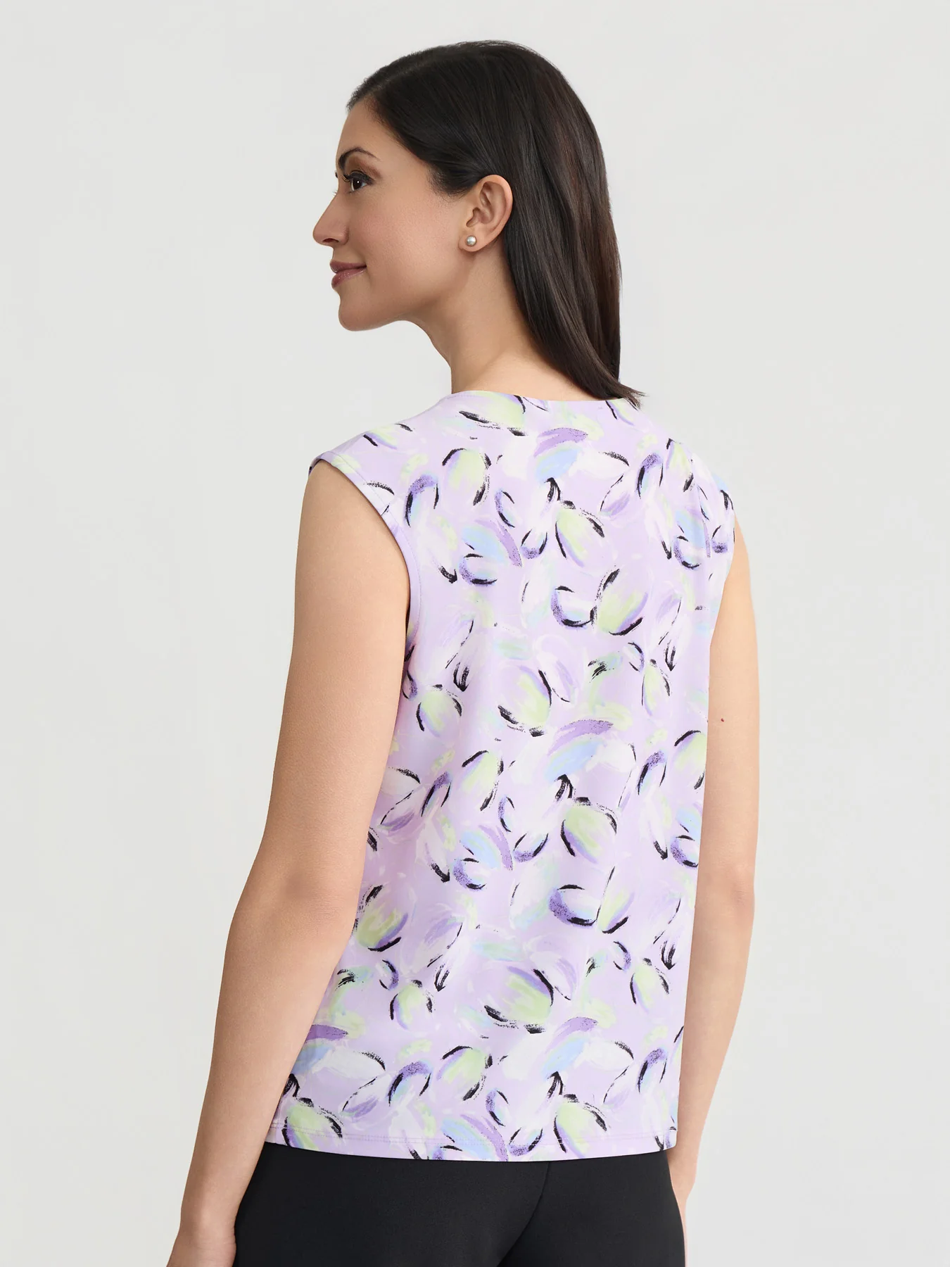 Plus Keyhole Pleat Neck Top, Everyday Knit - Image 2