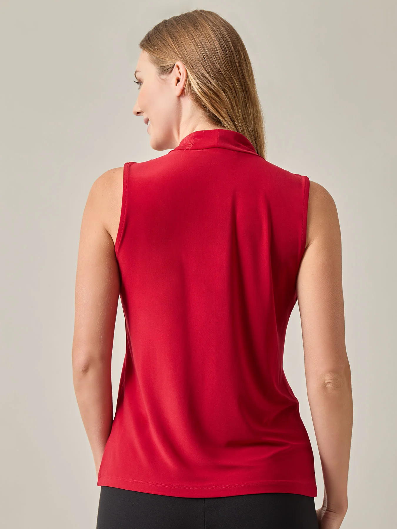Plus Knot Front Sleeveless Top, Everyday Knit - Image 2