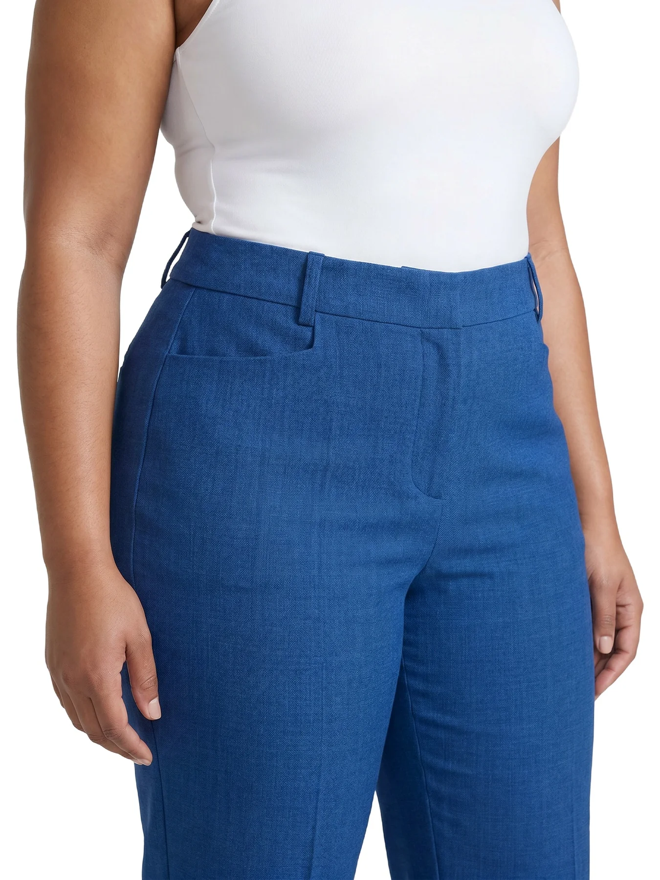 Plus Lily Trouser, Pebble Crepe - Image 4