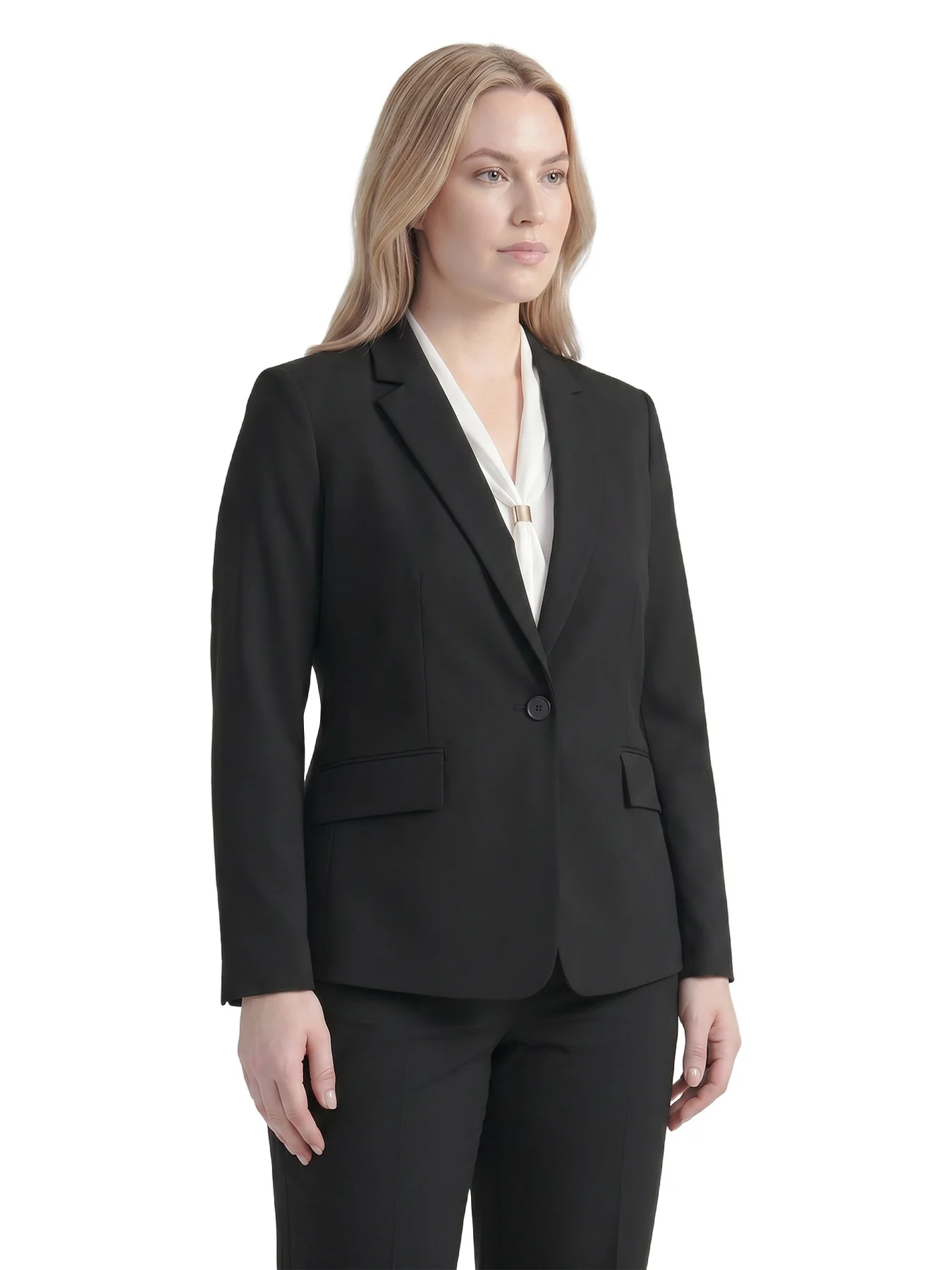 Plus One Button Jacket, Washable Bi-Stretch - Image 3