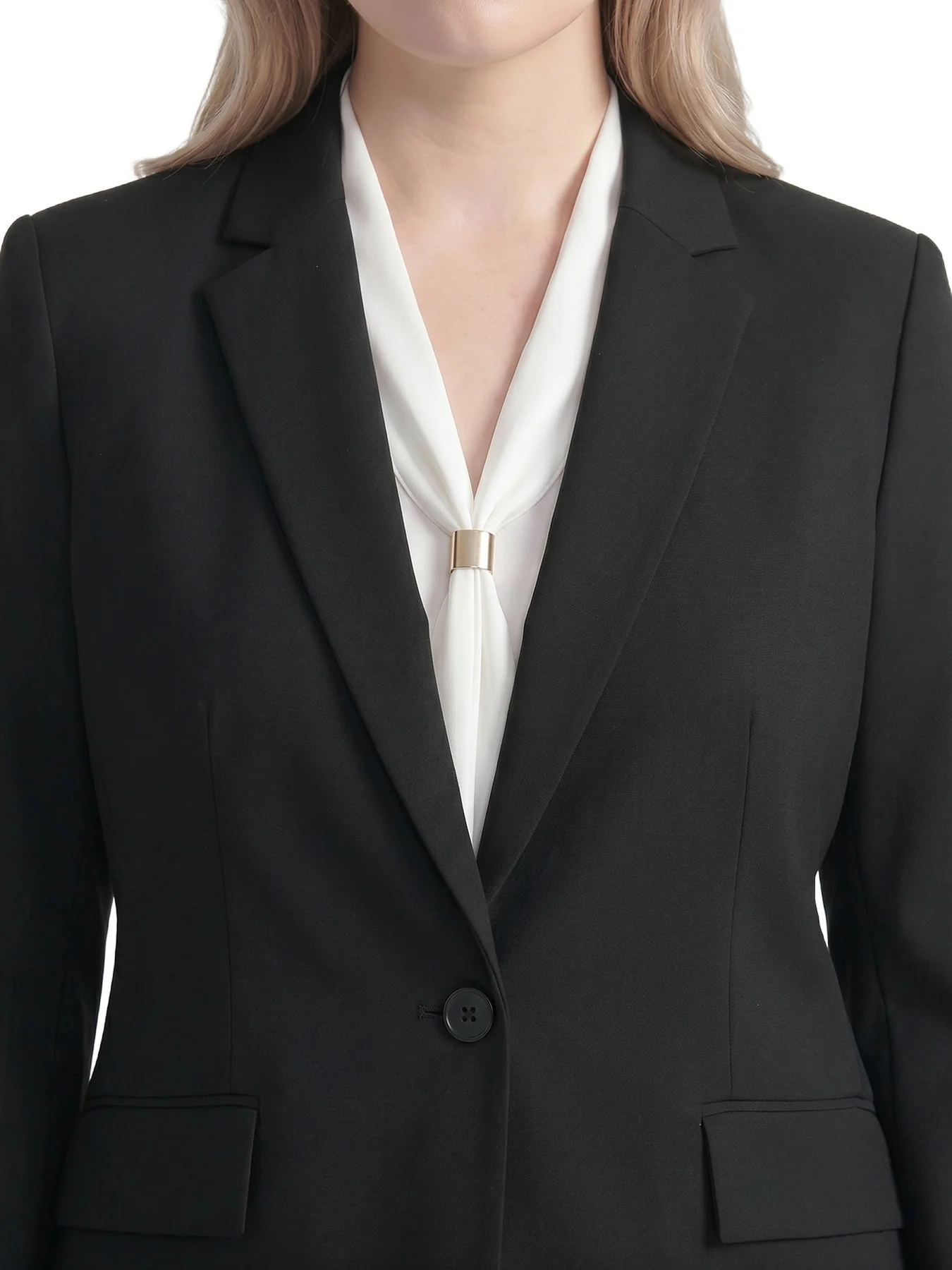 Plus One Button Jacket, Washable Bi-Stretch - Image 5