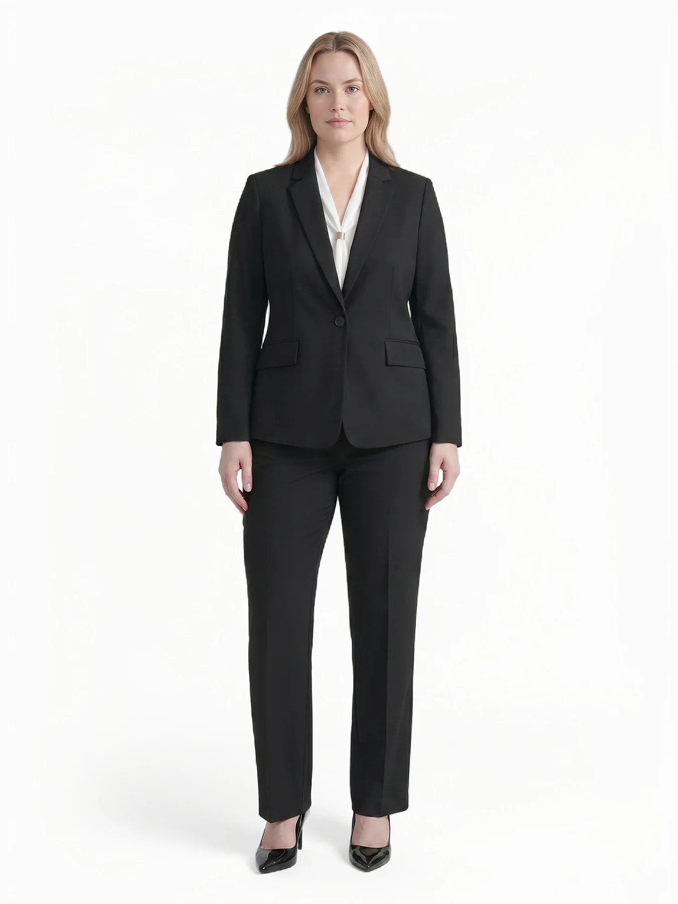 Plus One Button Jacket, Washable Bi-Stretch - Image 6