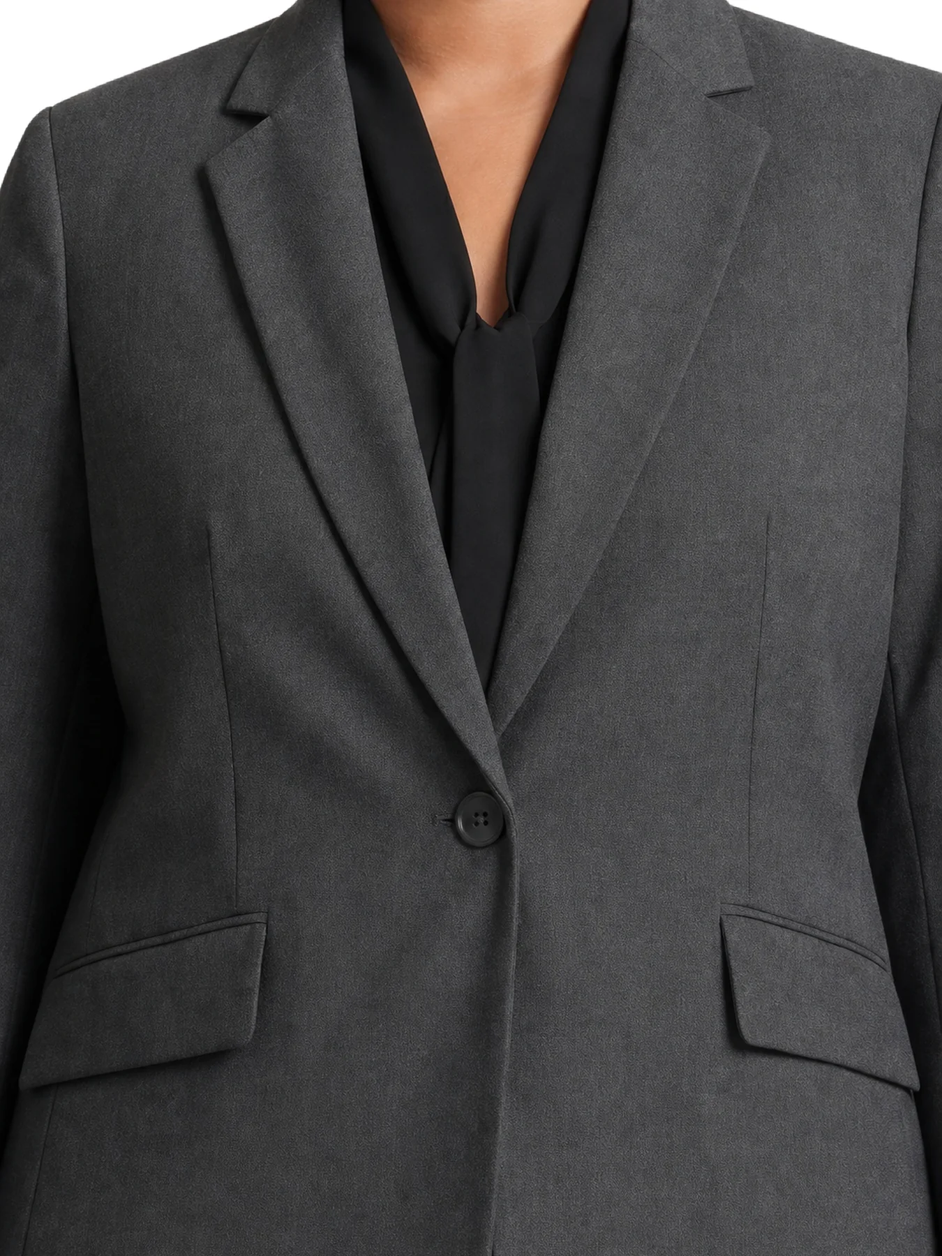 Plus One Button Jacket, Washable Bi-Stretch - Image 4