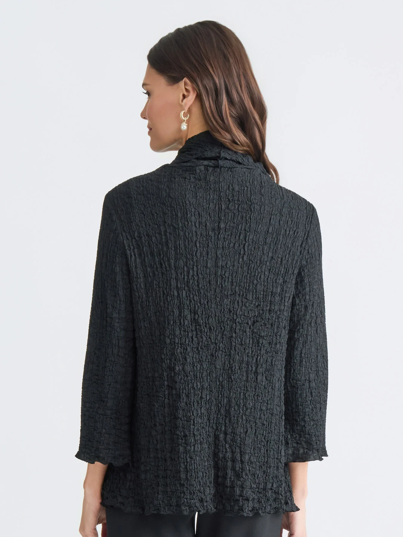 Plus Pucker Knit Cardigan - Image 3