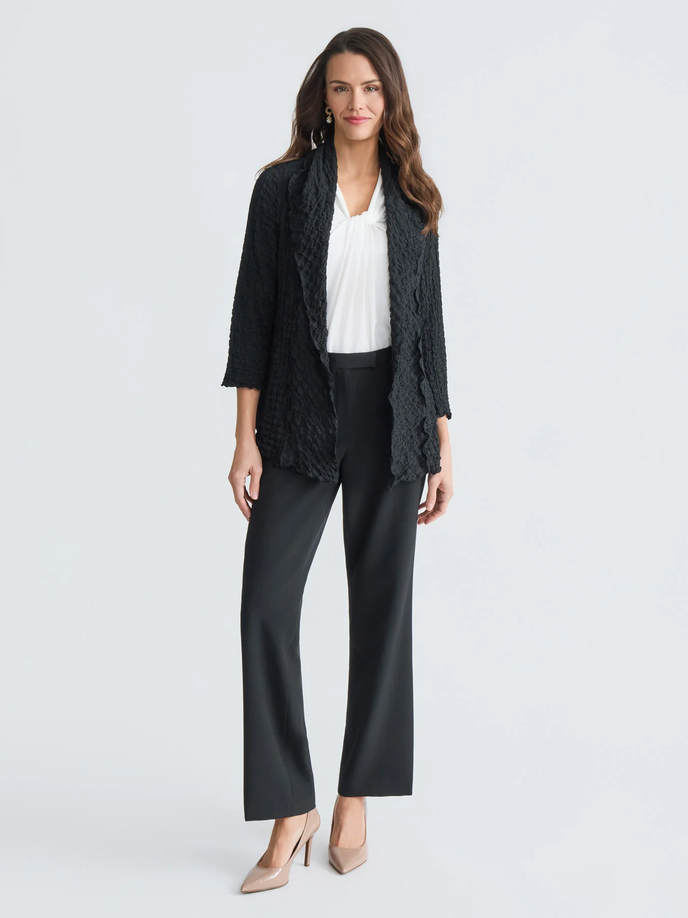 Plus Pucker Knit Cardigan - Image 5