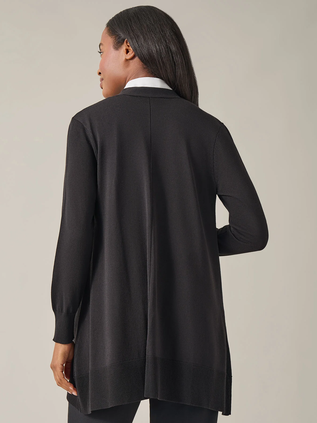 Plus Relaxed Open Front Cardigan - Image 3