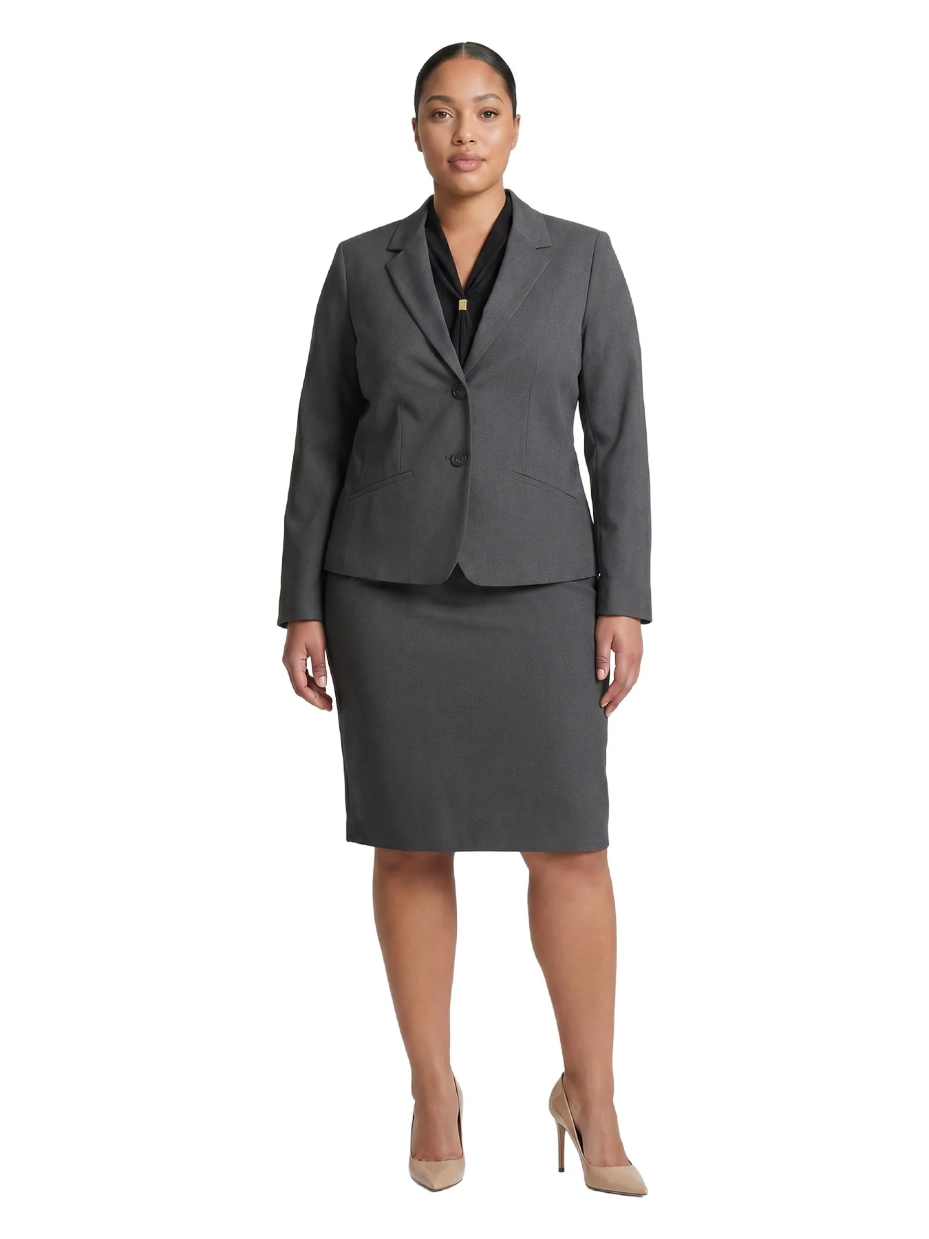 Plus Two Button Jacket, Washable Bi-Stretch - Image 5