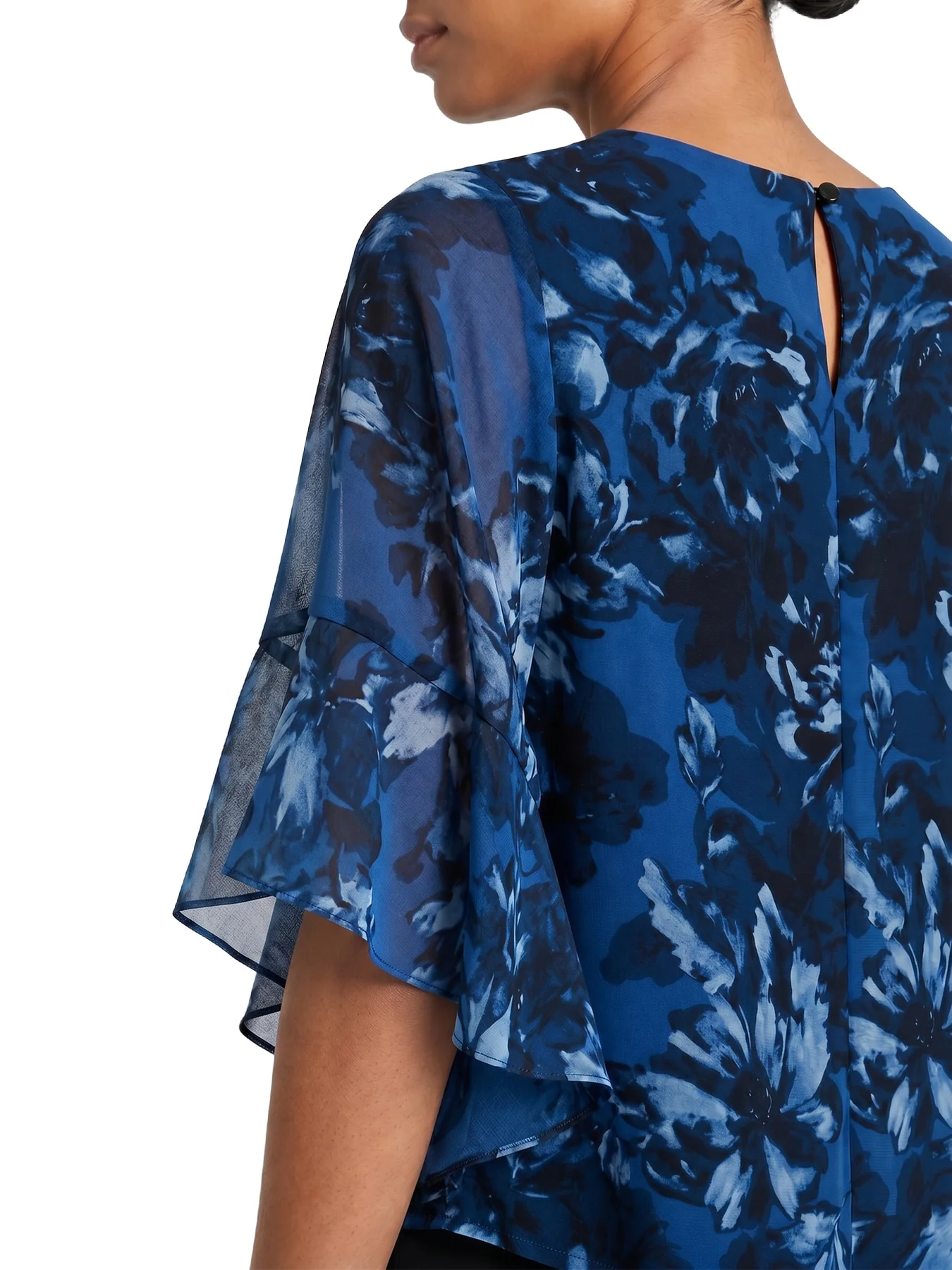 Printed Flounce Sleeve Blouse - Image 4