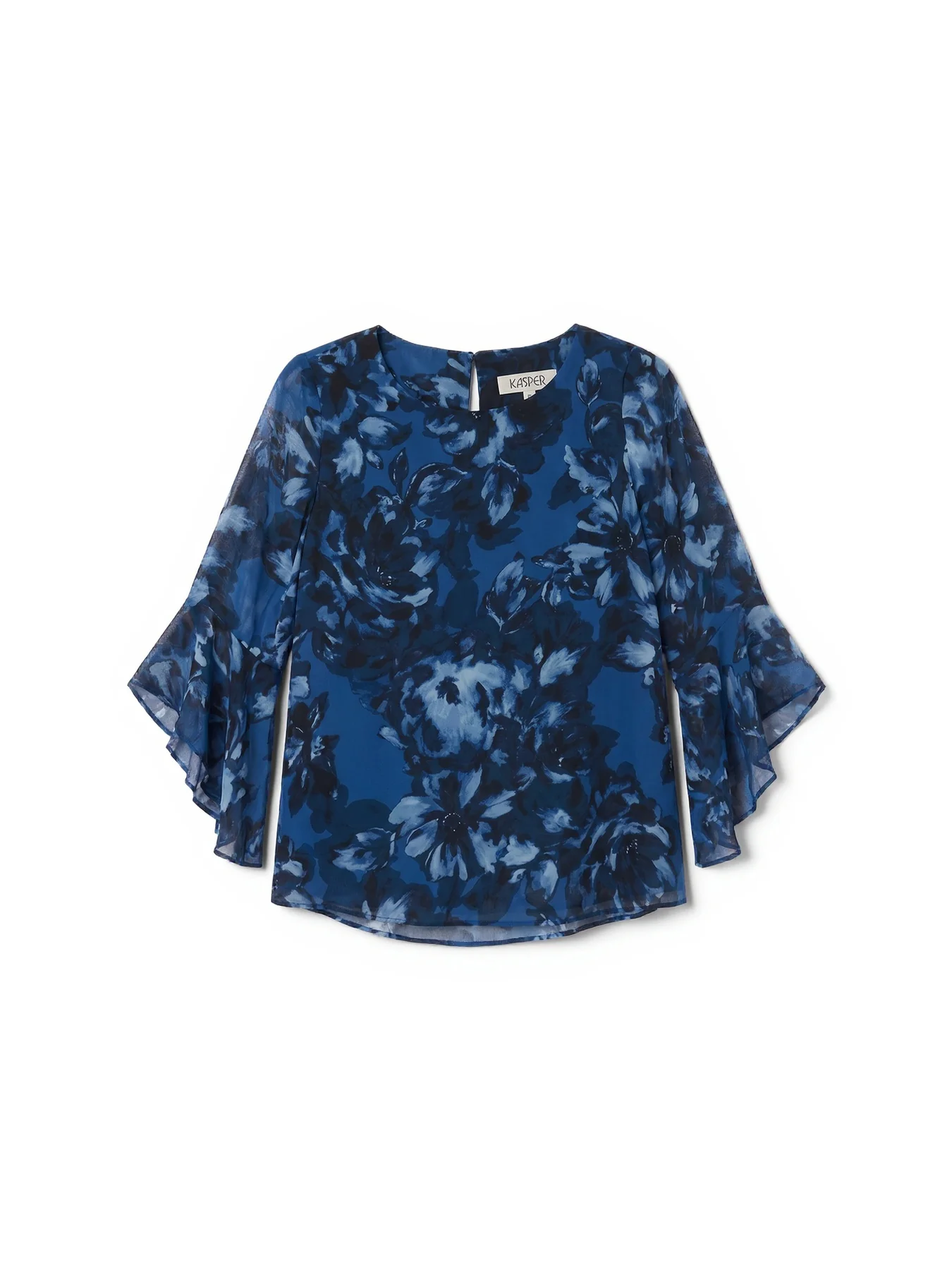Printed Flounce Sleeve Blouse - Image 5