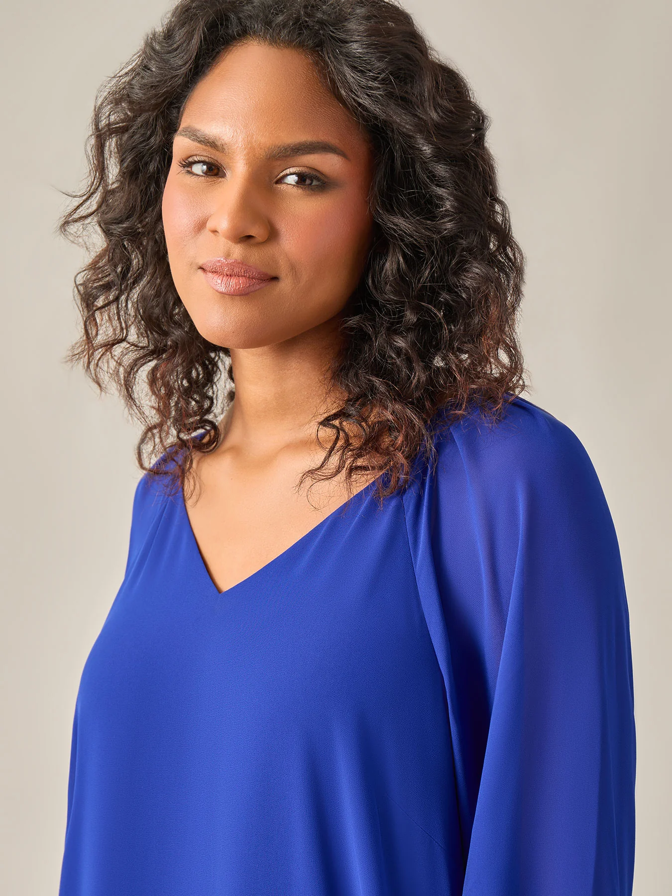 Raglan Sleeve Blouse, Royal Signature - Image 2