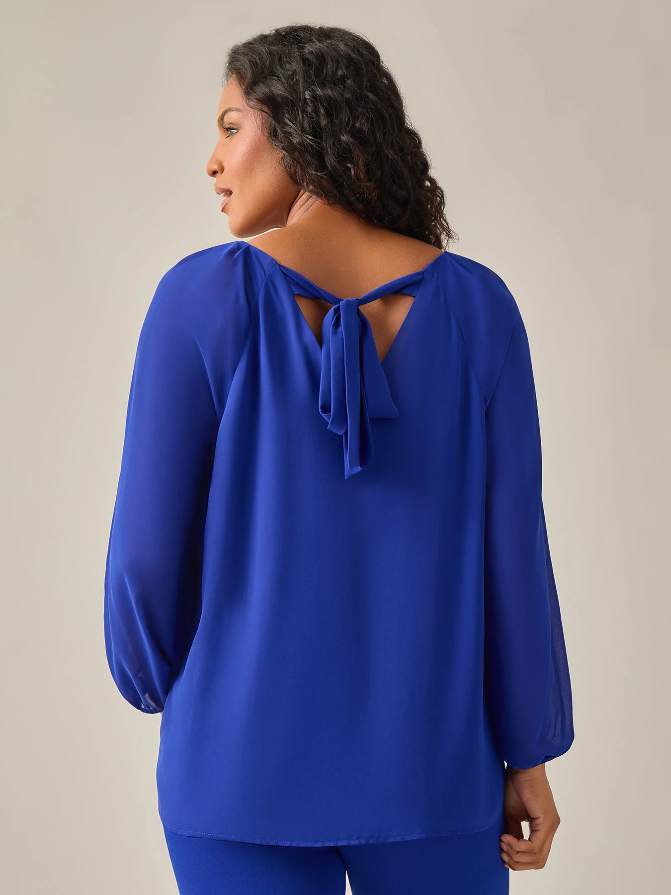 Raglan Sleeve Blouse, Royal Signature - Image 3