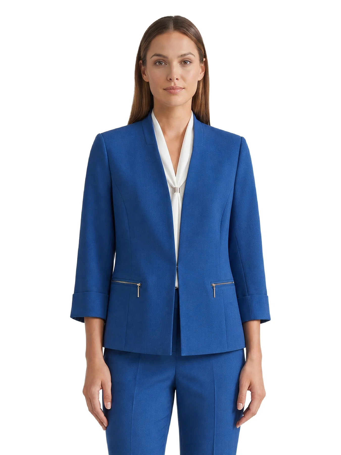 Rolled Sleeve Jacket, Stretch Crepe - Image 2