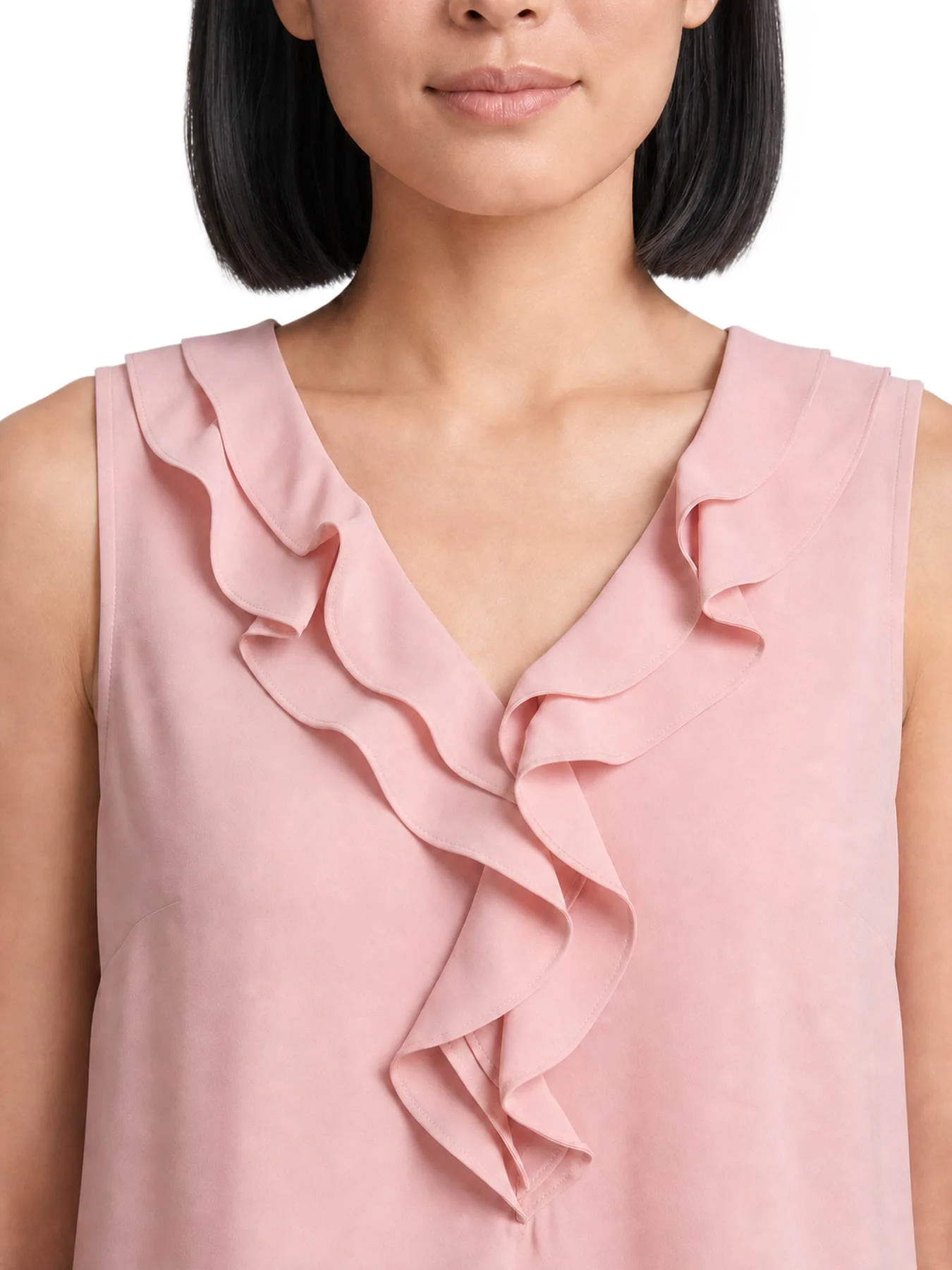 Ruffle Collar Sleeveless Blouse - Image 4