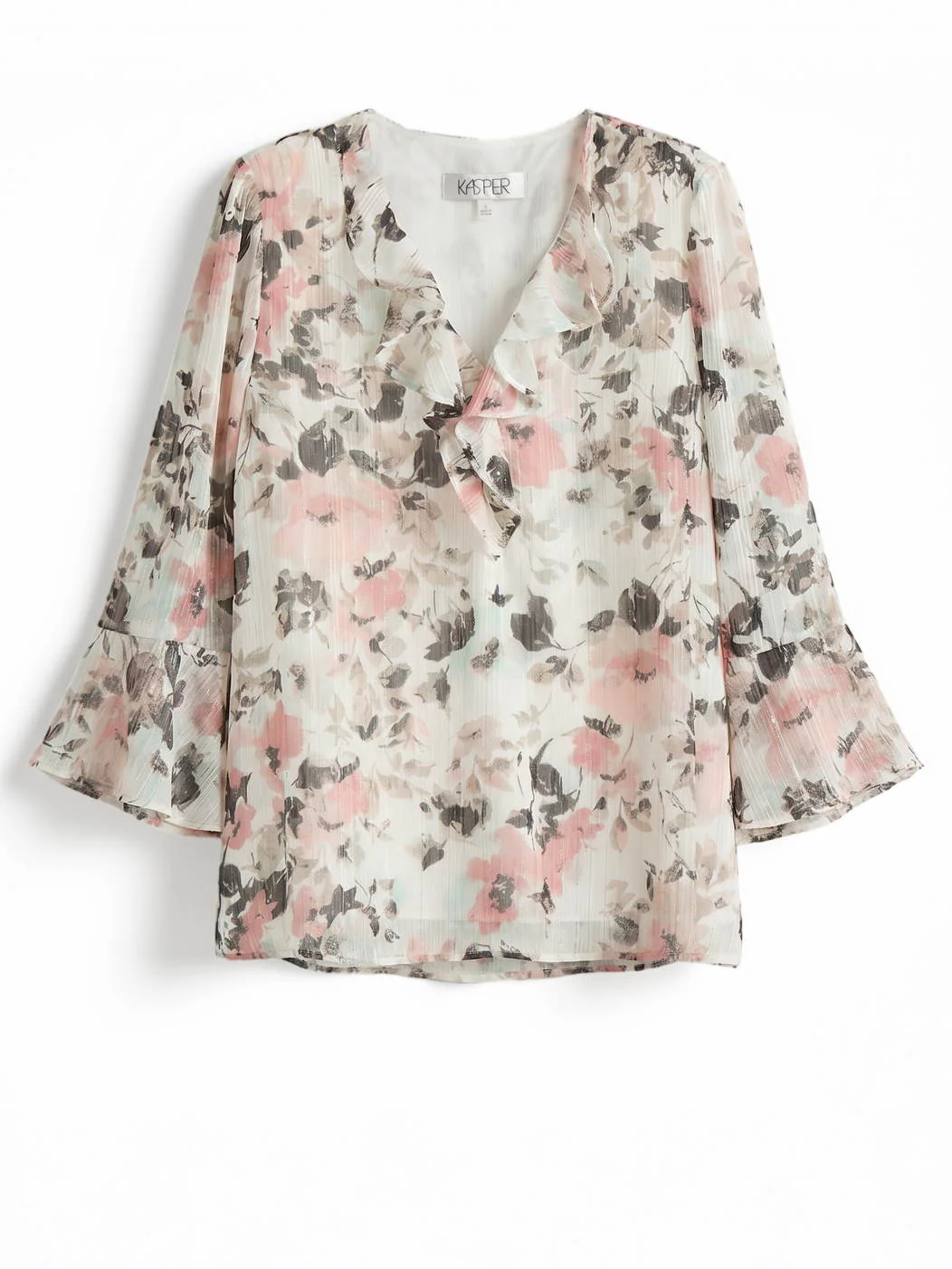 Ruffle Neck Flounce Sleeve Blouse - Image 5