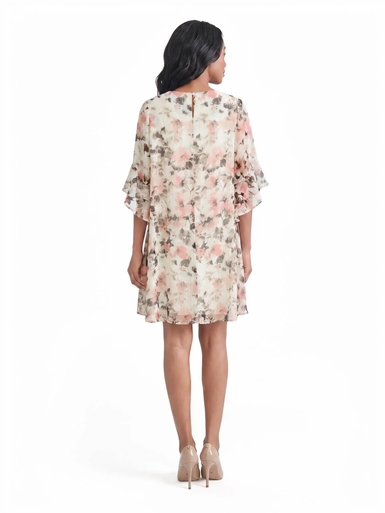 Ruffle Sleeve Swing Dress - Image 2