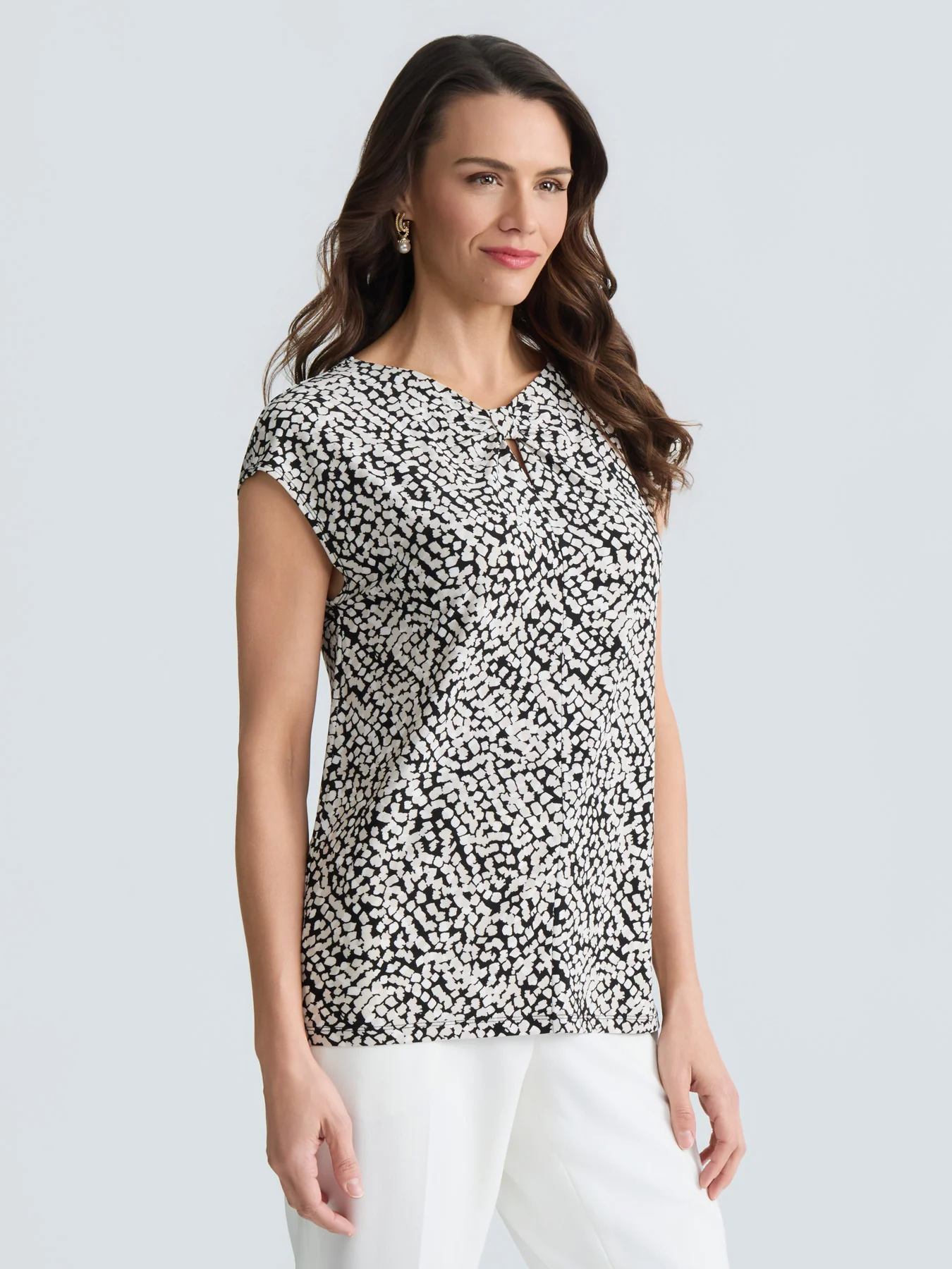 Plus Scrunch Knot Neck Top - Image 3