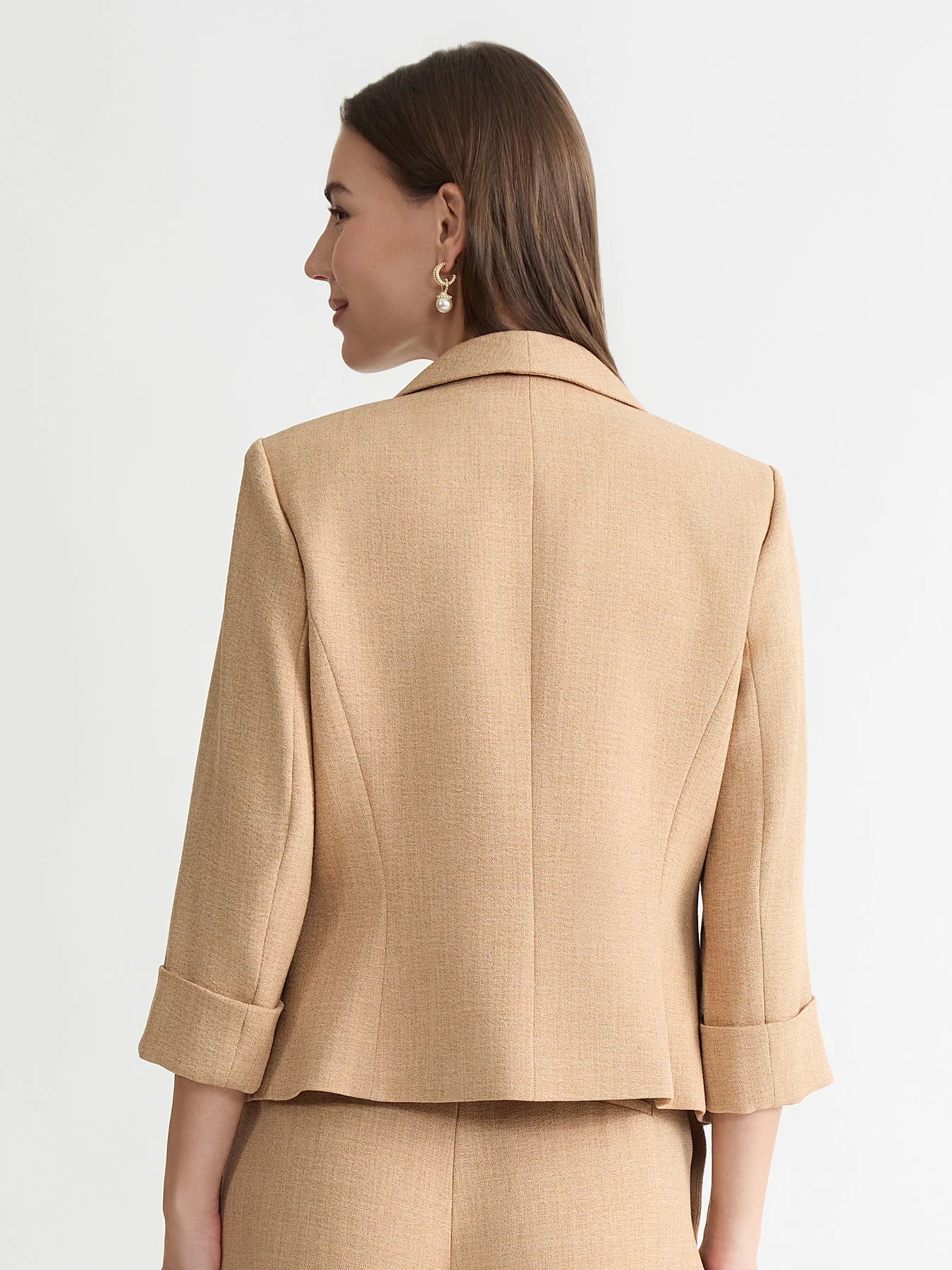 Shawl Collar Jacket, Stretch Crepe - Image 3