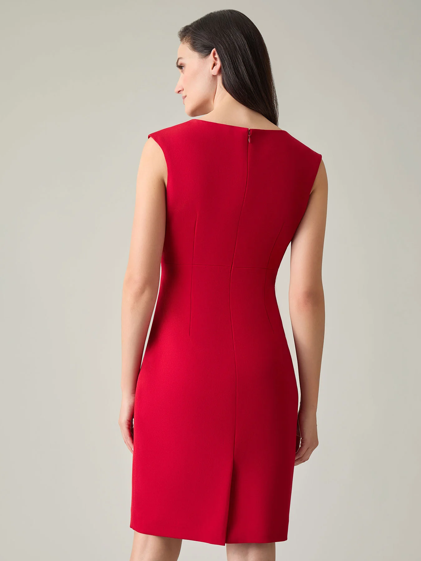 Split Neck Sheath Dress - Image 3