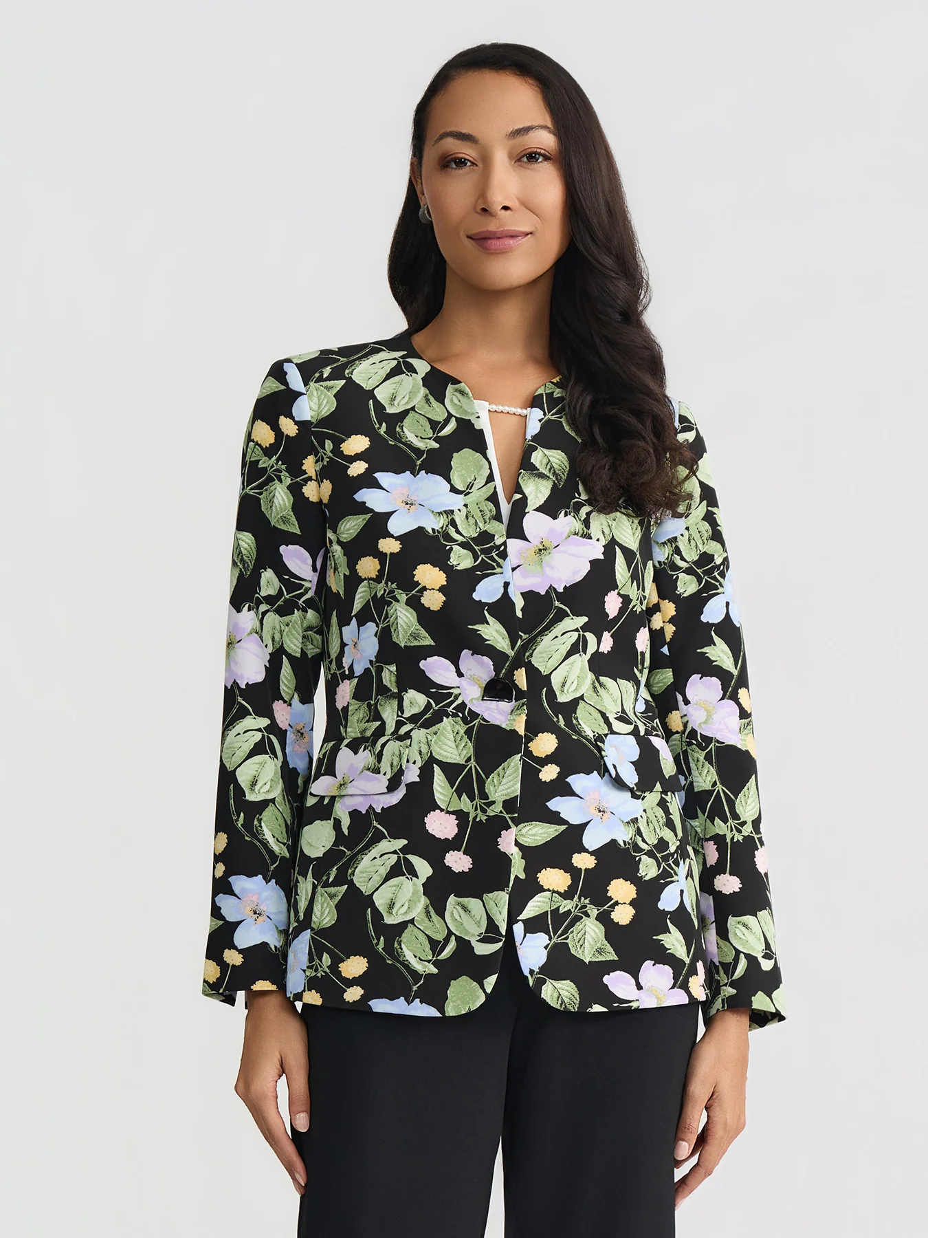 Split Sleeve Jacket, Printed Scuba