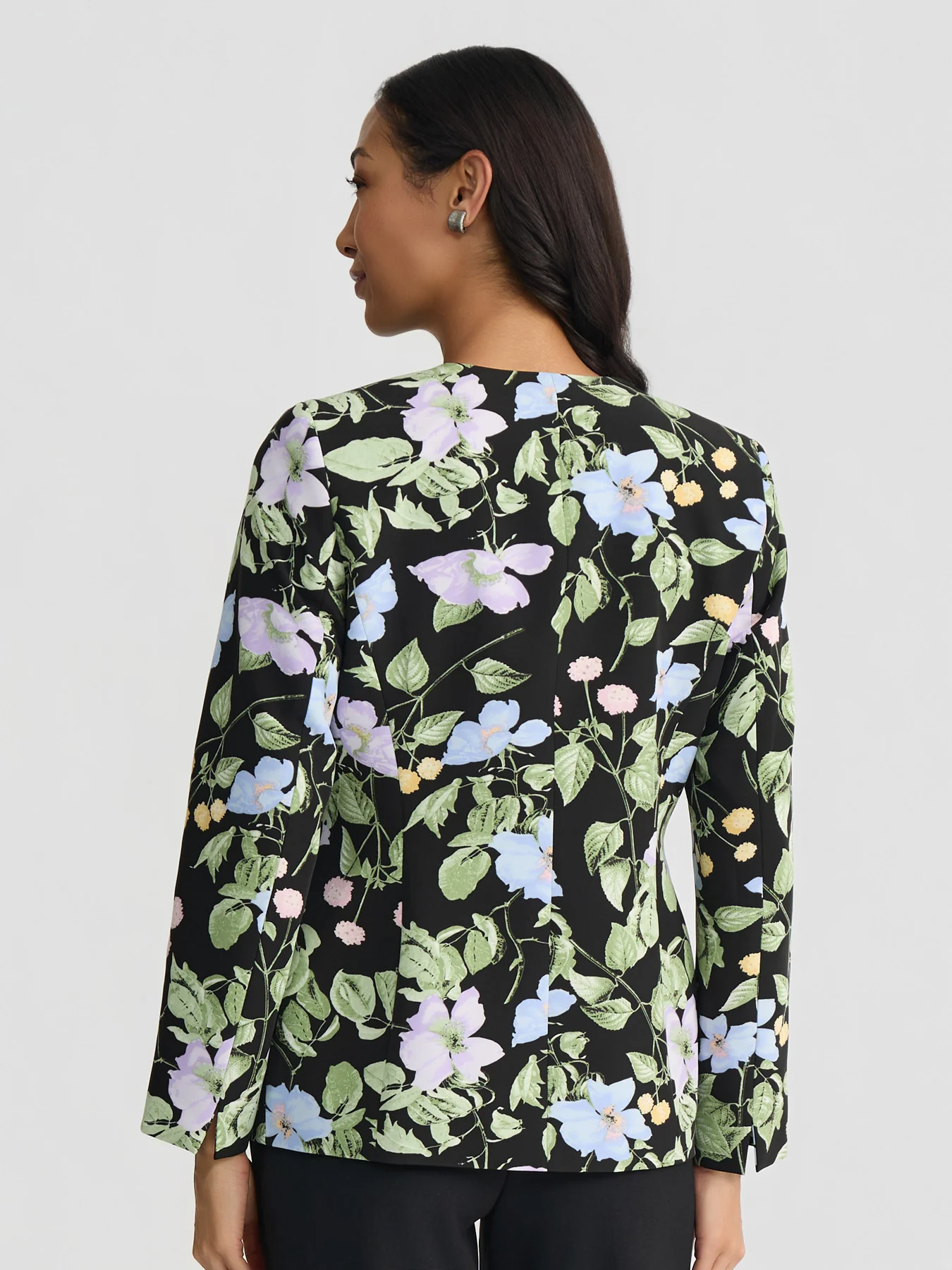 Split Sleeve Jacket, Printed Scuba - Image 2