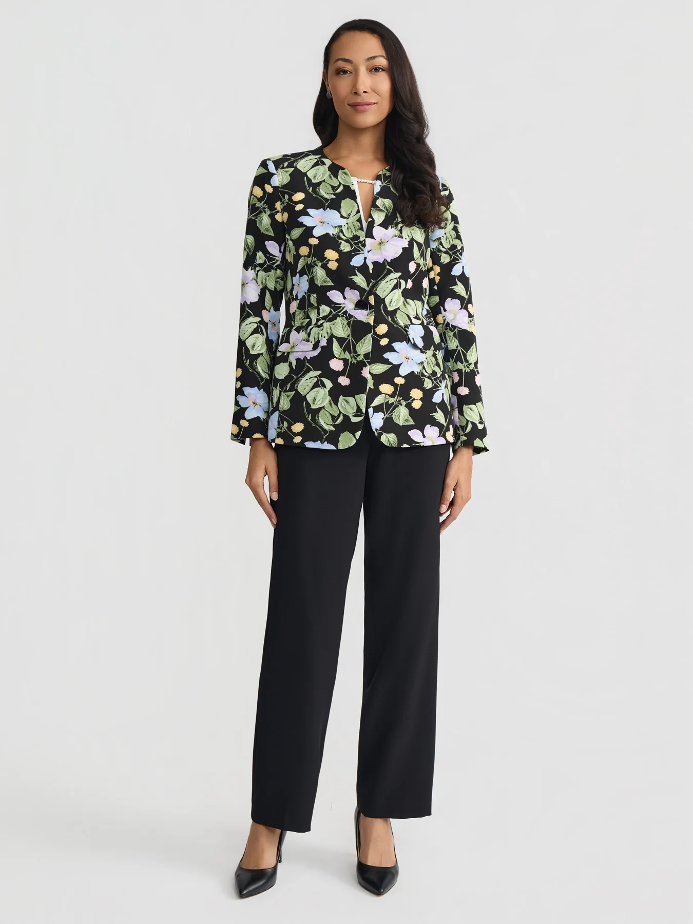 Split Sleeve Jacket, Printed Scuba - Image 5