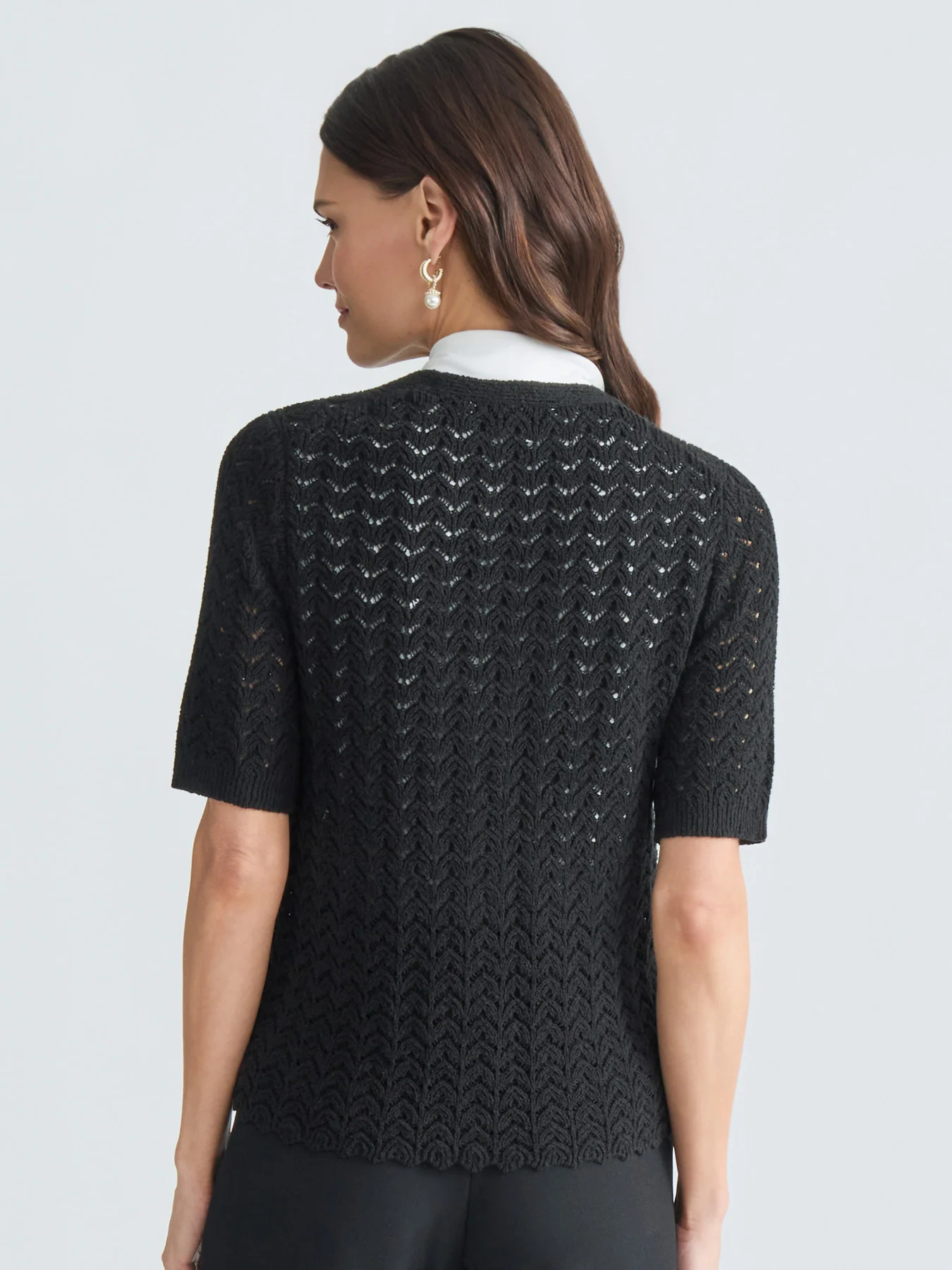 Plus Texture Stitch Button Front Cardigan - Image 3